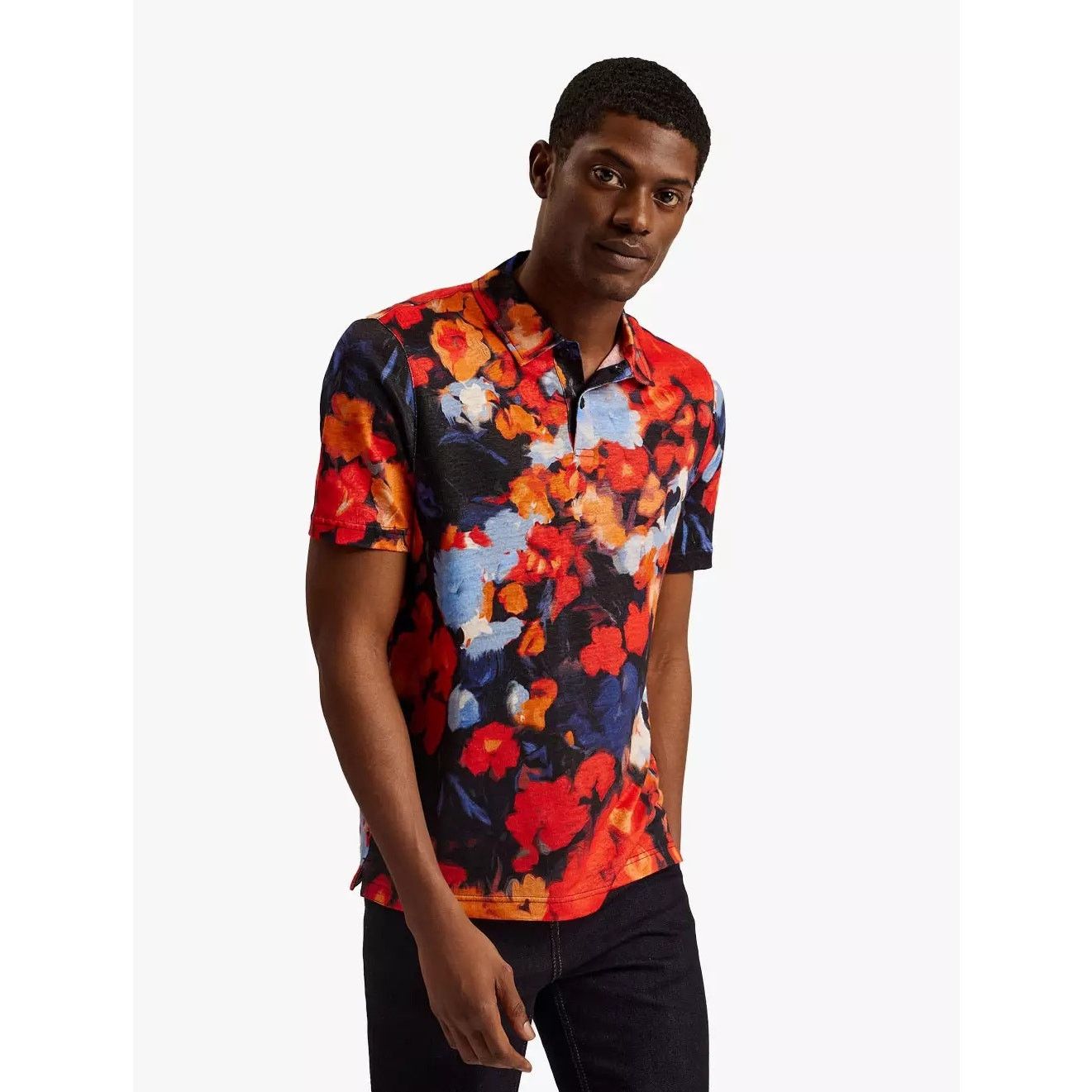 Ted Baker TED BAKER XL DARLY FLORAL LINEN POLO SIZE 5 NWT MSRP $175 Size US XL / EU 56 / 4 - 4 Thumbnail