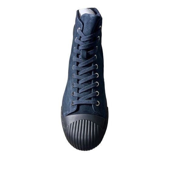 Ted Baker Ted Baker London Mens Dark Blue Suede High Top Lace Up Sneak Size US 10 / EU 43 - 4 Thumbnail