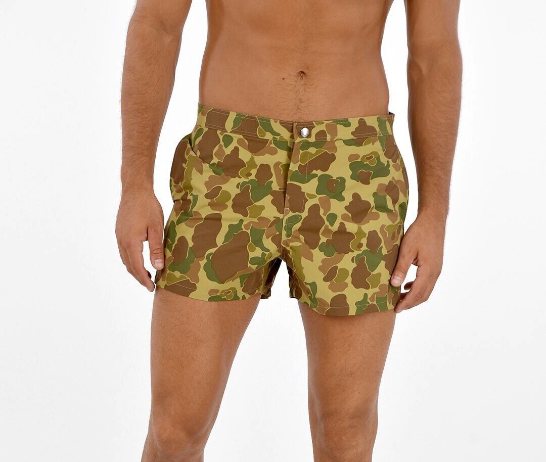 Celine Camo Nylon Swim Shorts Size US 30 / EU 46 - 2 Thumbnail