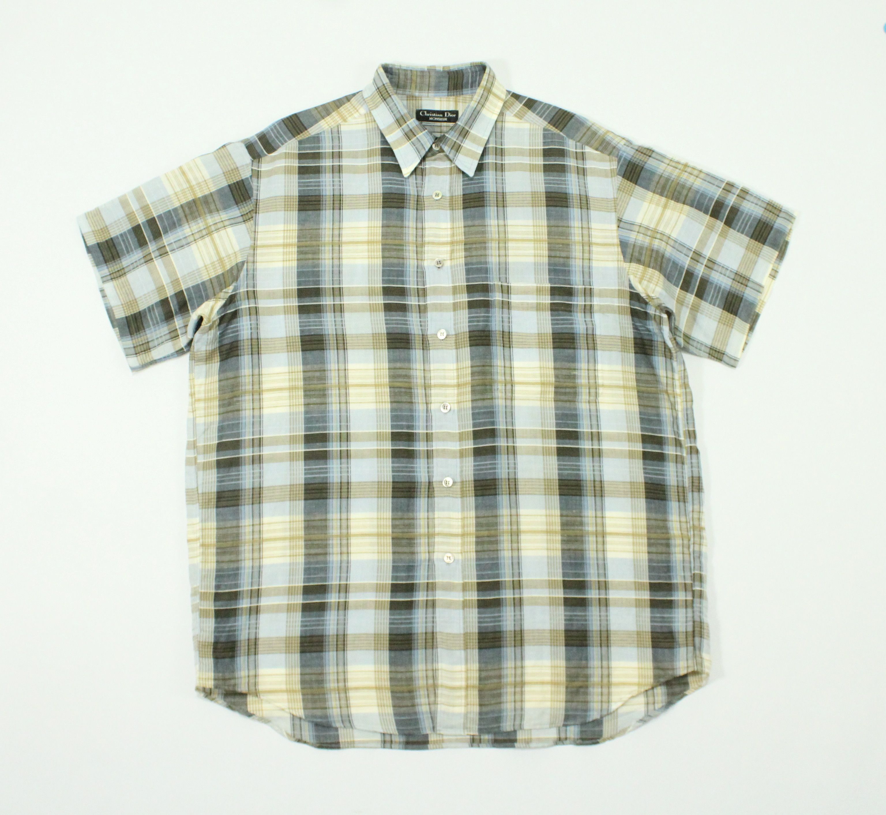 Christian Dior Monsieur Vintage CHRISTIAN DIOR MONSIEUR Shirt Plaid Checkered Size US L / EU 52-54 / 3 - 4 Thumbnail