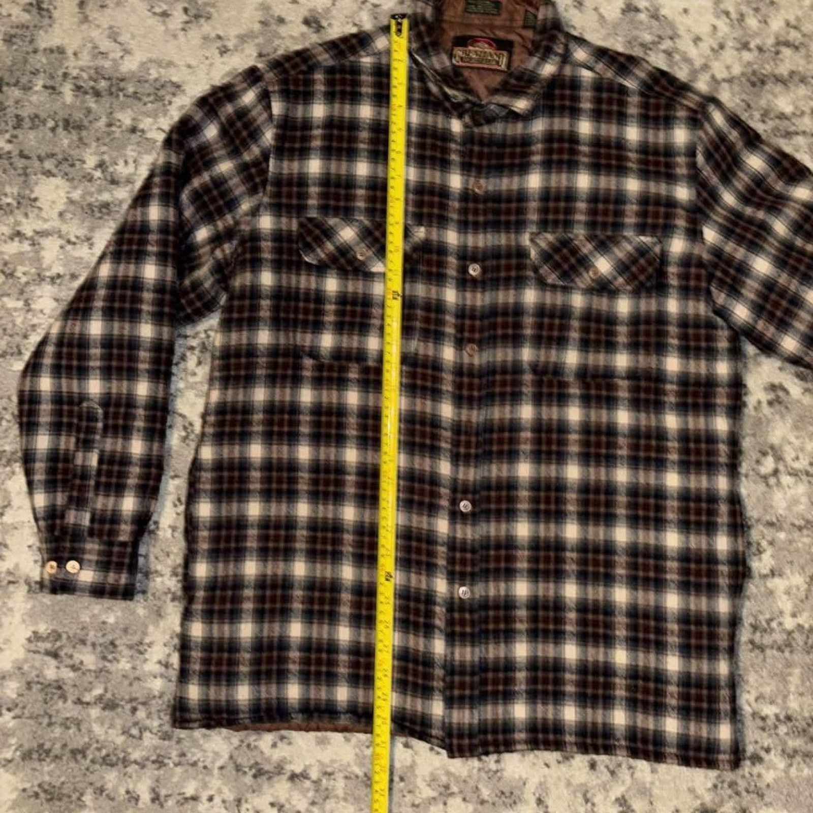 Vintage Greatland Sportswear Insulated Button Up Plaid Wool Shacket Size US L / EU 52-54 / 3 - 5 Thumbnail