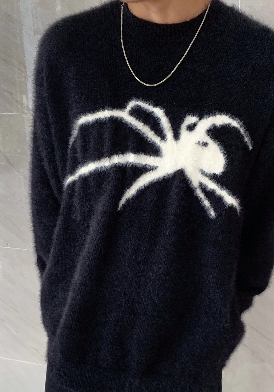 Retro punk super soft spider premium mohair sweater jumper