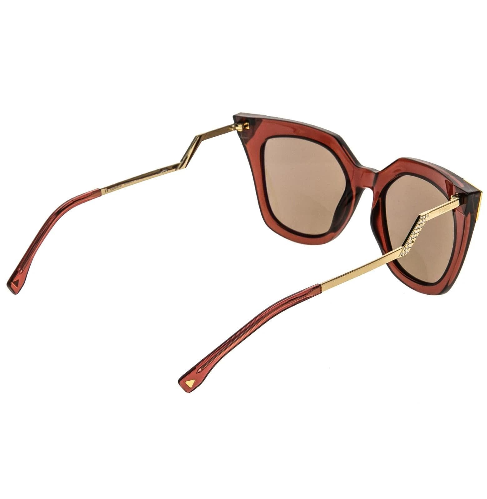 Fendi FENDI FF0060 0060 IRIDIA Red Translucent Gold Sunglasses Size ONE SIZE - 9 Thumbnail