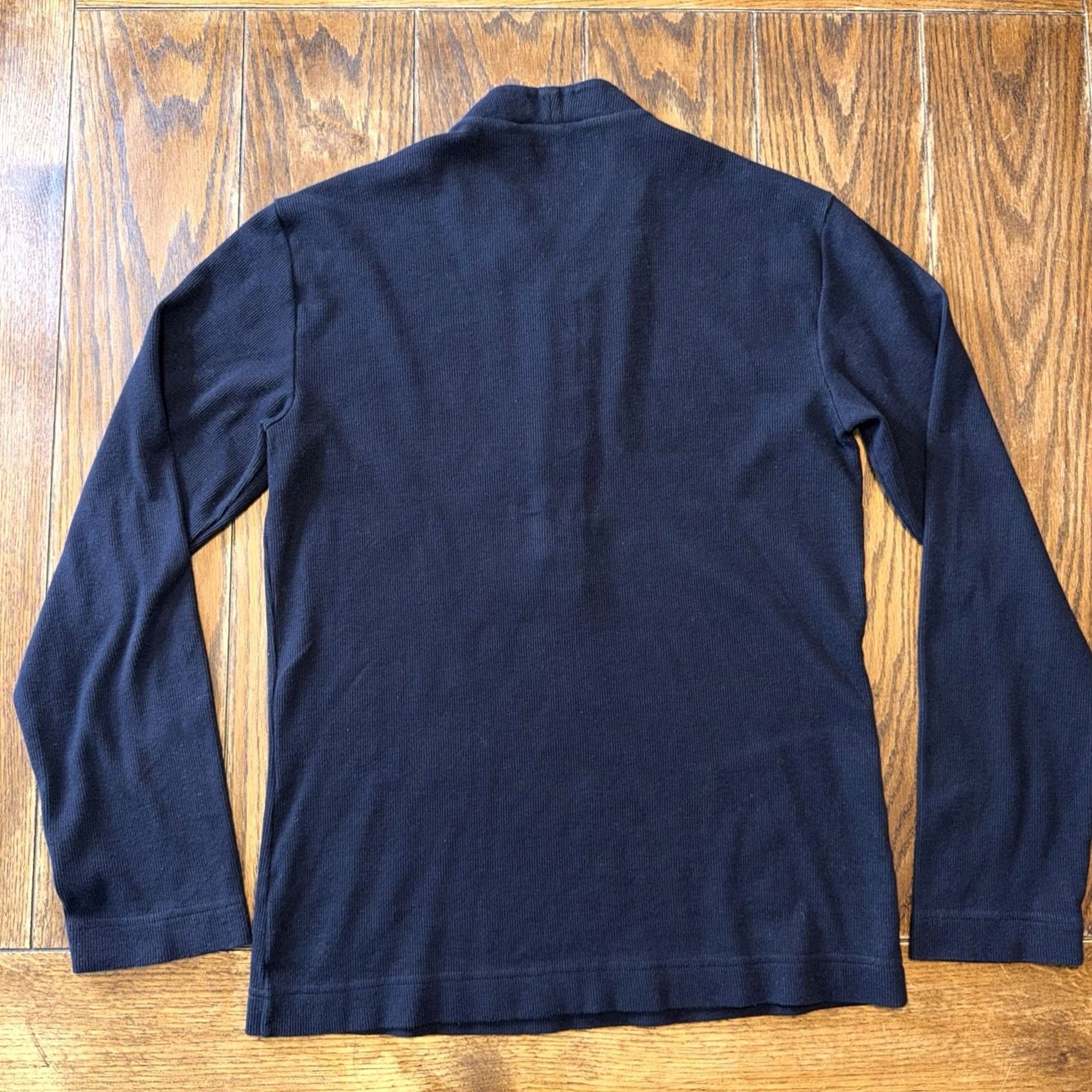 Dolce & Gabbana Dolce&Gabbana Shirt Womens 52 Navy Blue 1/2 Button Long Sleeve Breathable Cotton Casual Classic Designer Basic Regular Update: Navy, Blue Size XXL / US 16-18 / IT 52-54 - 3 Thumbnail