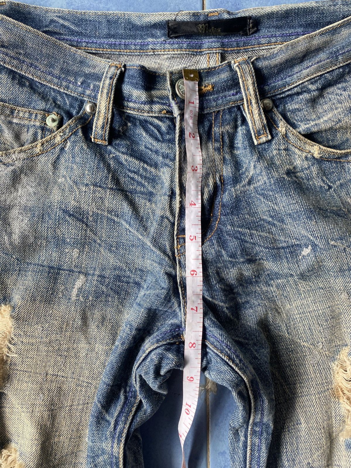 If Six Was Nine Midas Glitter Paint Splatter Flared Denim Size US 30 / EU 46 - 10 Thumbnail