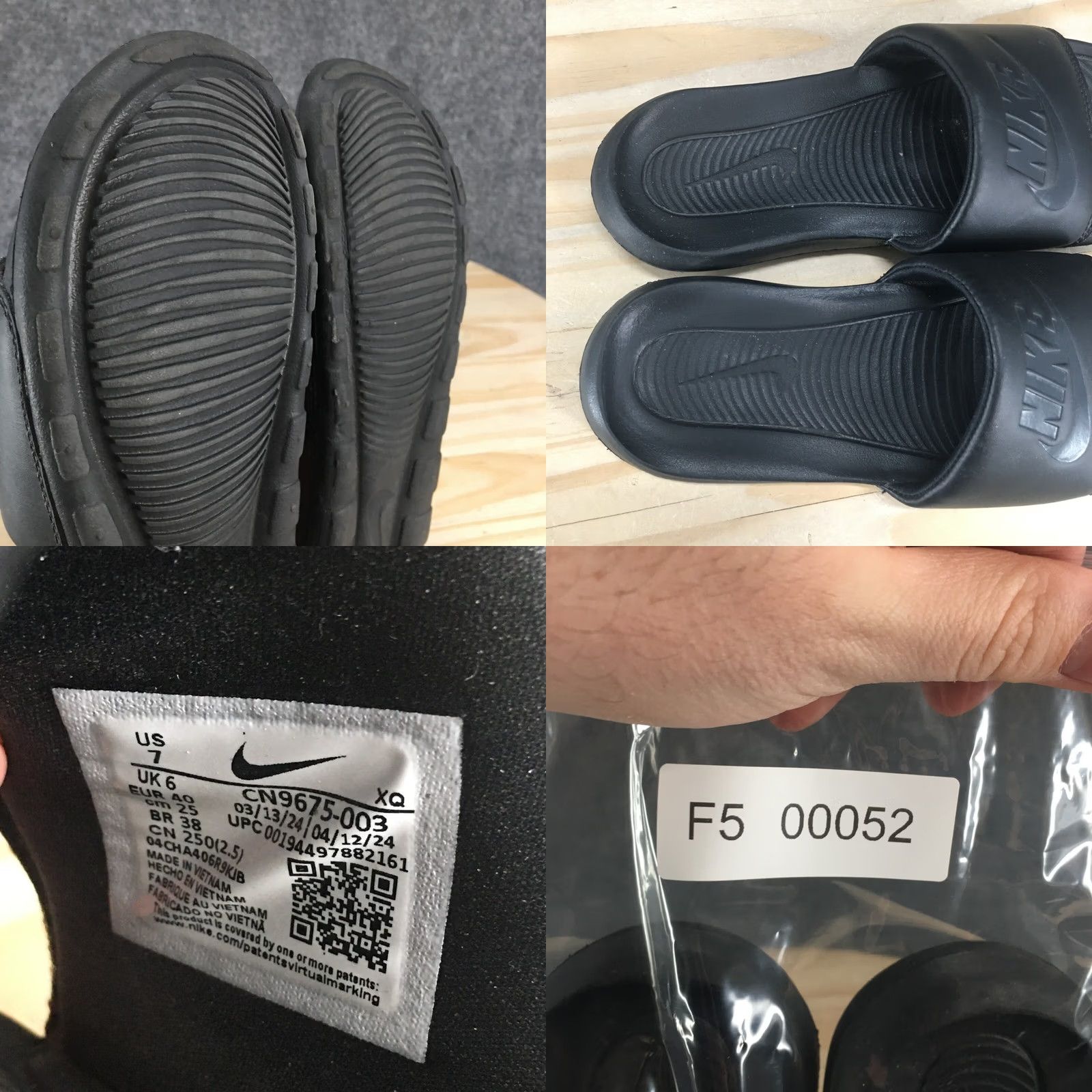 Nike Nike Sandal Mens 7 Black Victori One Slide Slip On Comfort Casual CN9675-003 Size US 7 / EU 40 - 9 Thumbnail