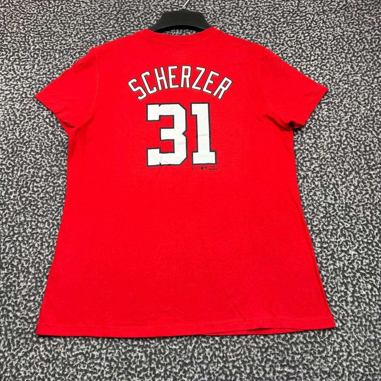 Nike Nike Shirt Women Red Washington Nationals Scherzer #31 New M Size M / US 6-8 / IT 42-44 - 2 Thumbnail