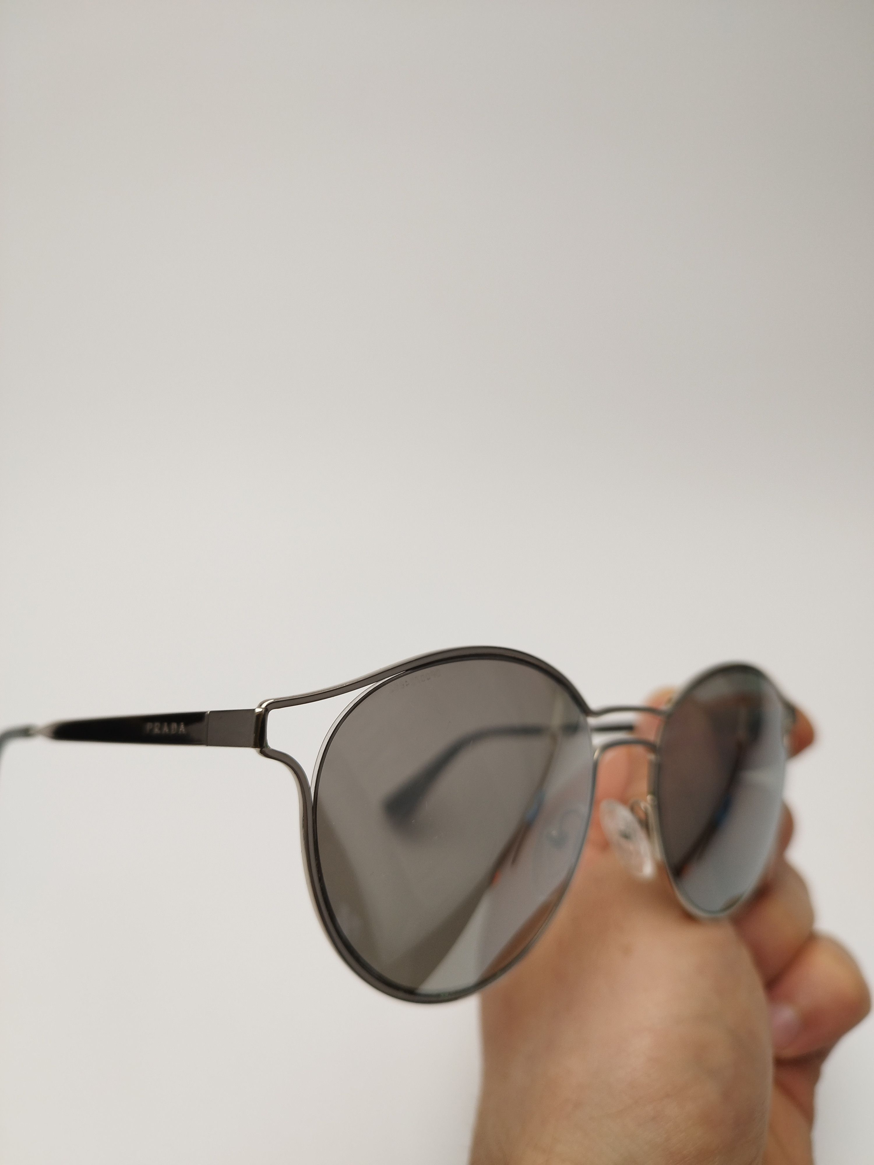 Prada Prada Metal Silver Round Sunglasses Size ONE SIZE - 6 Thumbnail