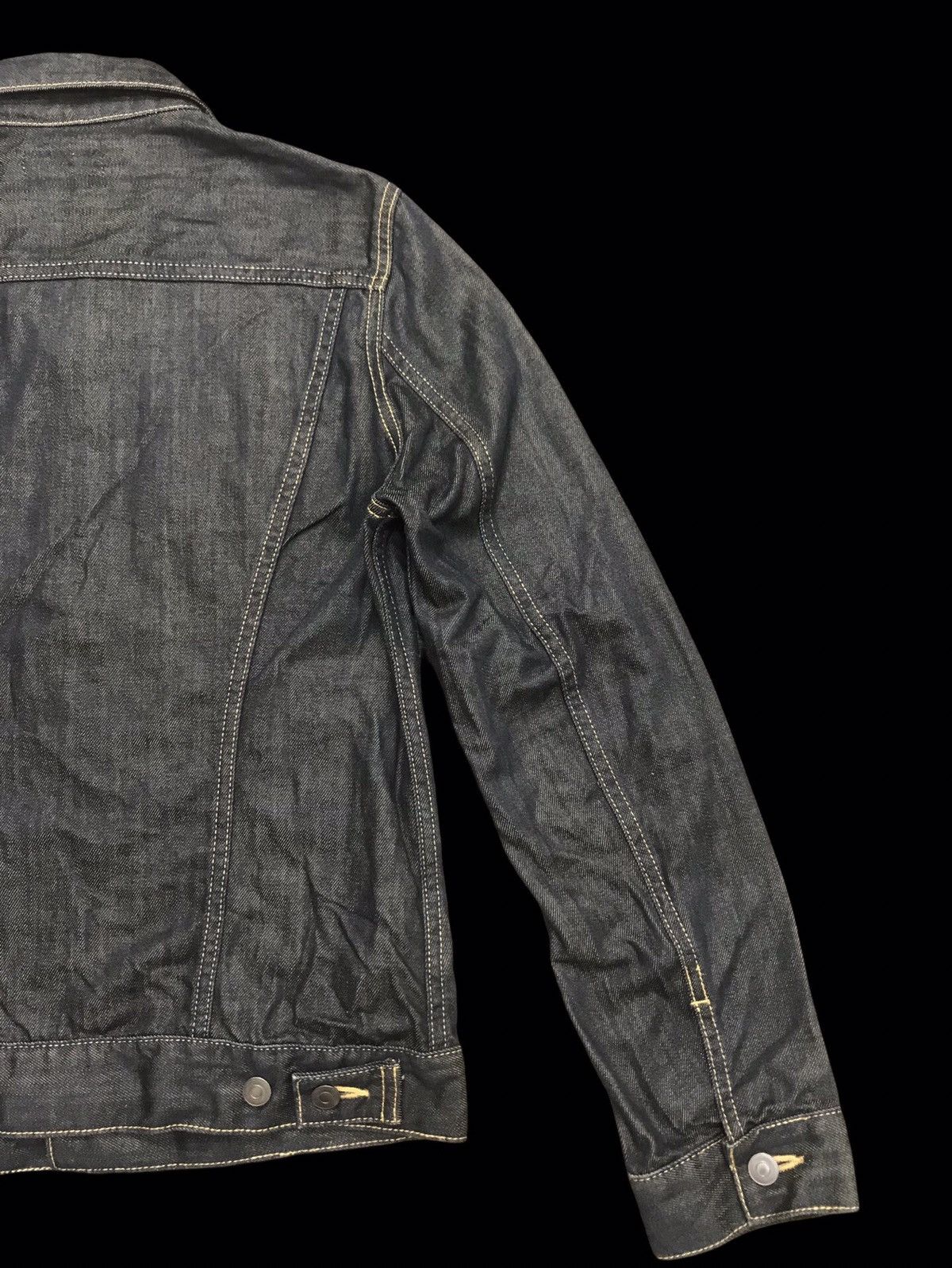Japanese Brand 💥ARCHIVAL💥EDIFICE MUDWASH DENIM TRUCKER F201 Size US XS / EU 42 / 0 - 13 Thumbnail