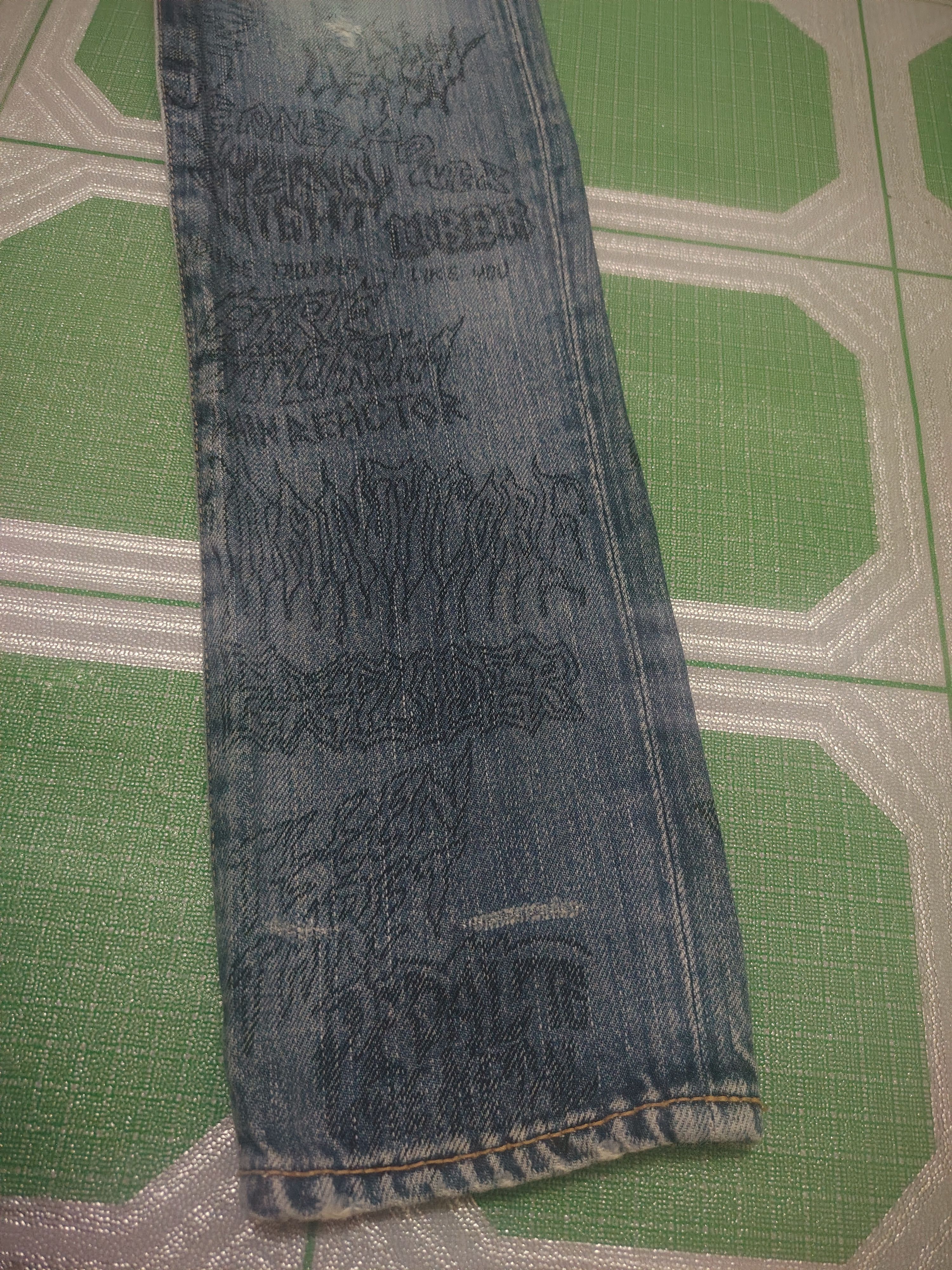 Hysteric Glamour Rare!! Hysteric Glamour skinny jeans Metal Rock Full Printed Size 26" / US 2 / IT 38 - 8 Thumbnail