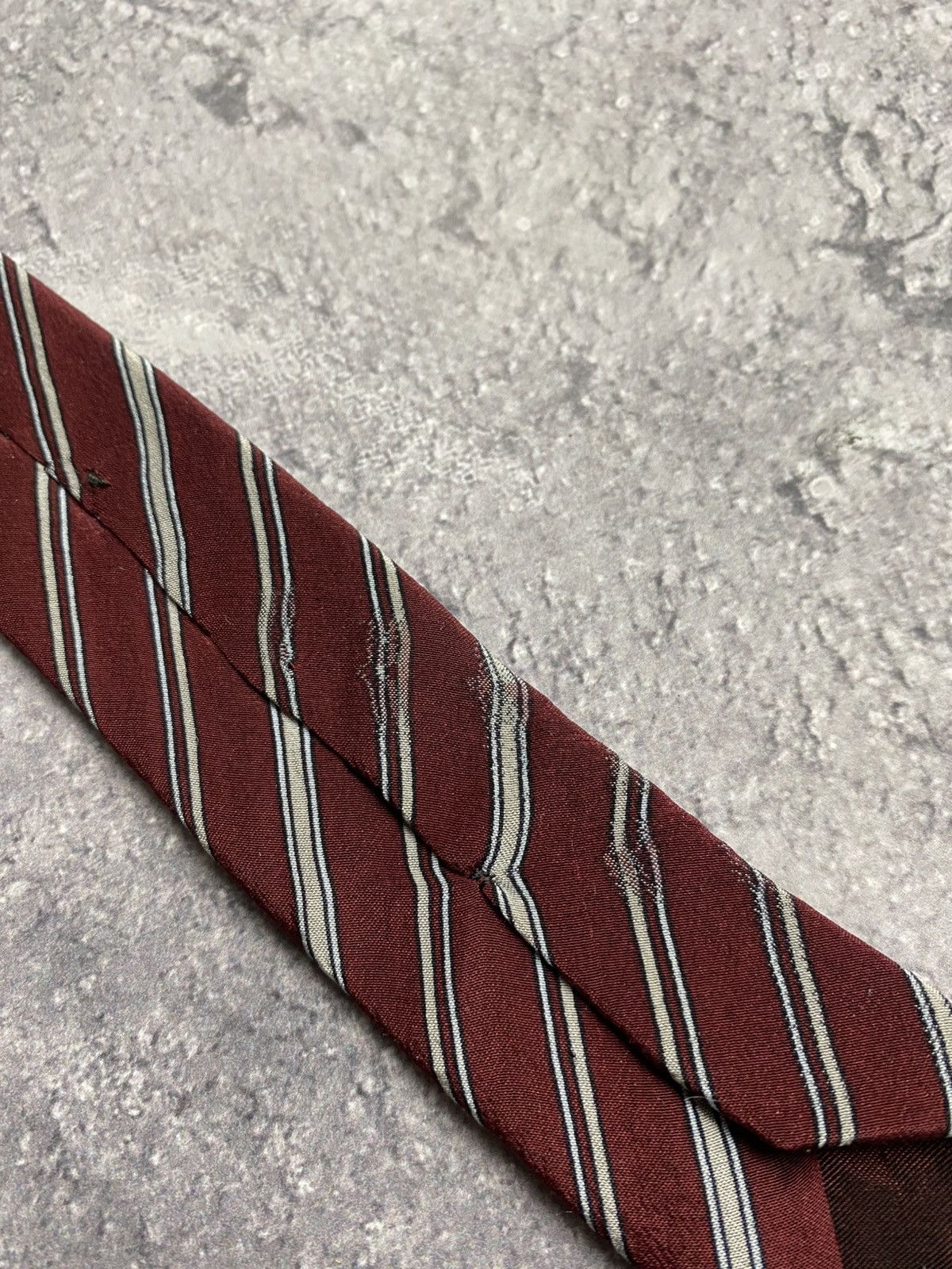 Christian Dior Monsieur Vintage Christian Dior Paris Striped Silk Tie Luxury France Size ONE SIZE - 15 Thumbnail