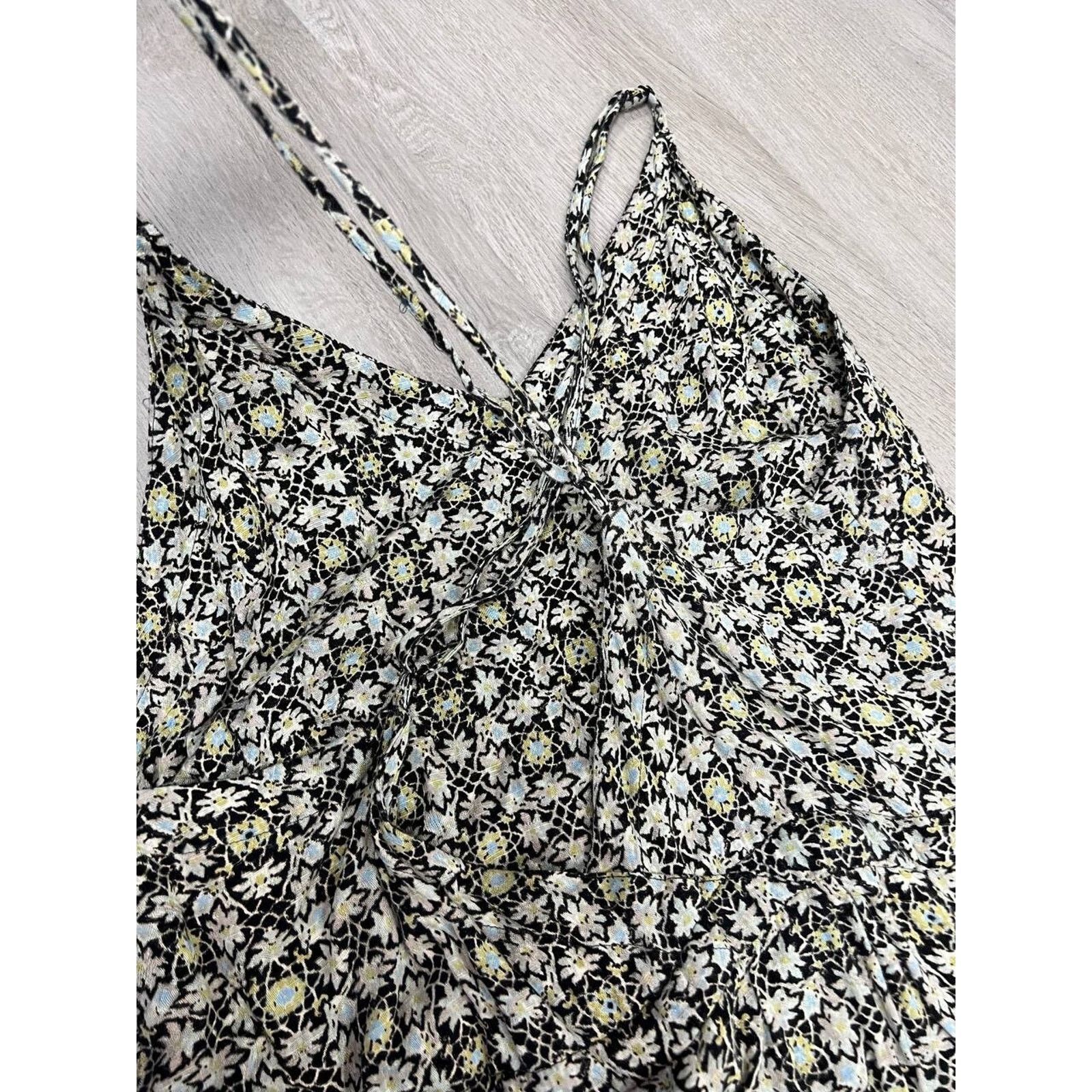Free People Free People Jumpsuit Floral Strappy Criss Cros Pet S A002098 Size 23" - 9 Thumbnail