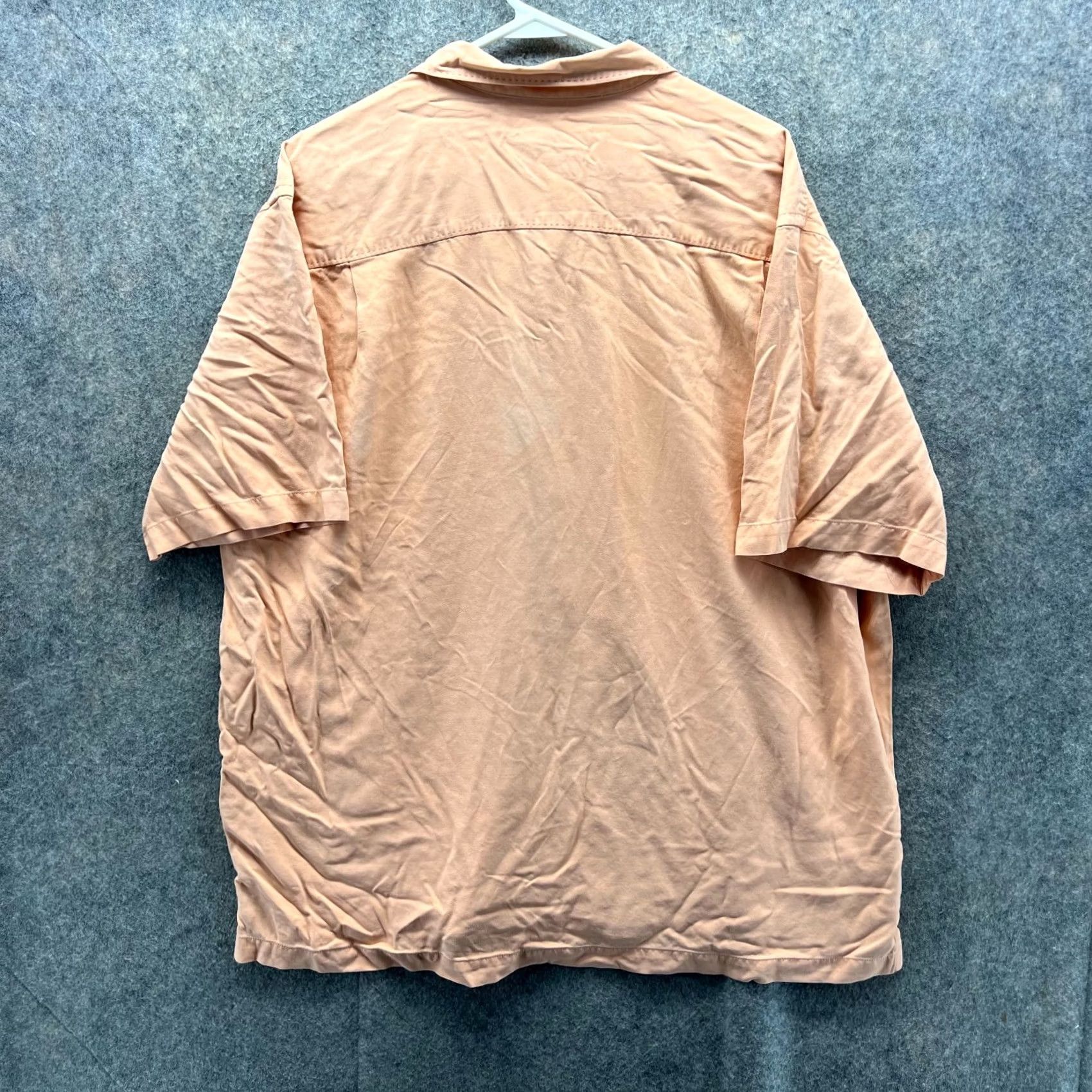 Tommy Bahama VINTAGE Tommy Bahama Shirt Men XL Orange Silk Button-Up Preppy Casual All Seasons Short Sleeve Size US XL / EU 56 / 4 - 2 Thumbnail