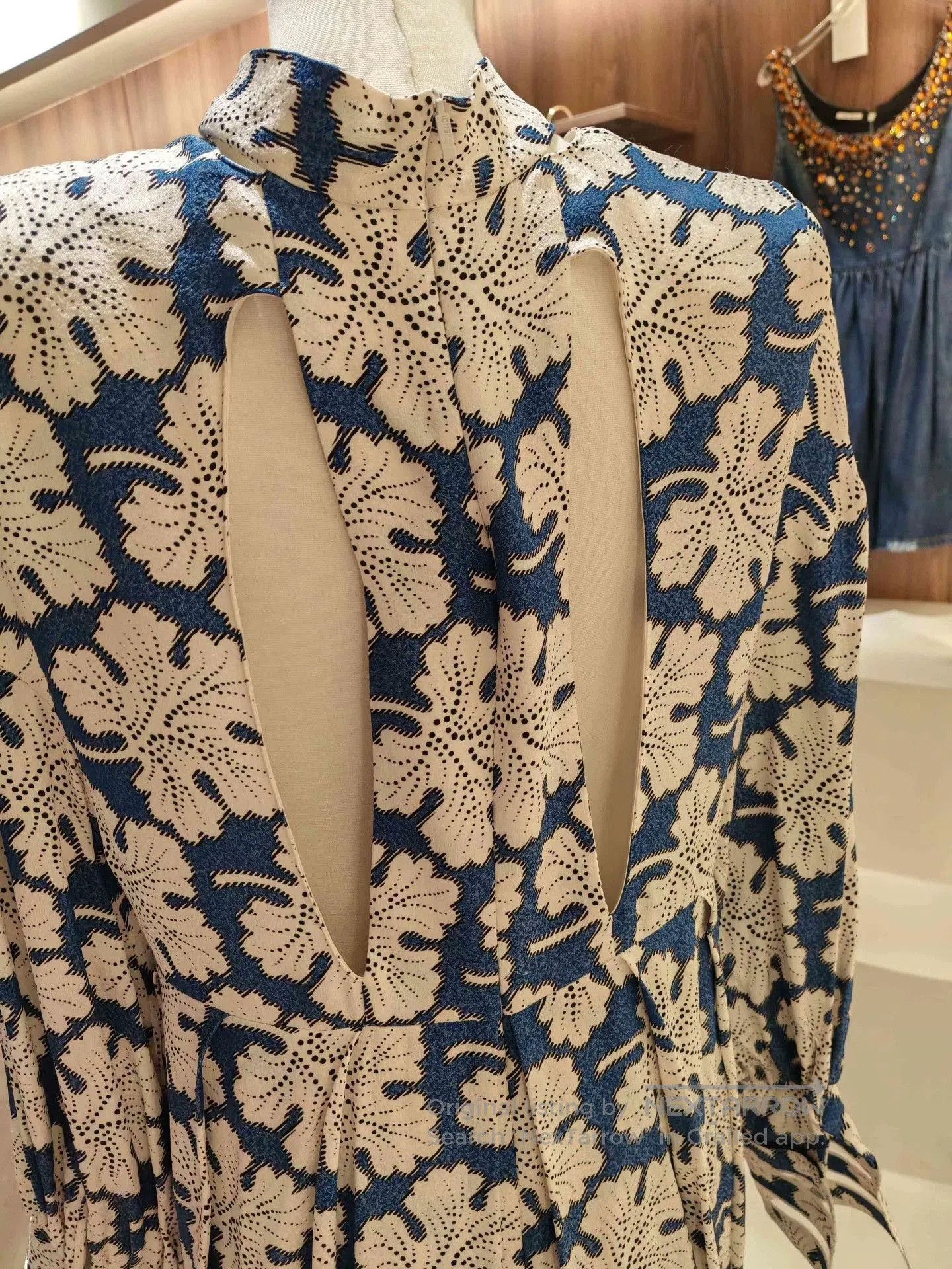 Fendi FENDI Blue White Print Dress. Size S / US 4 / IT 40 - 8 Thumbnail