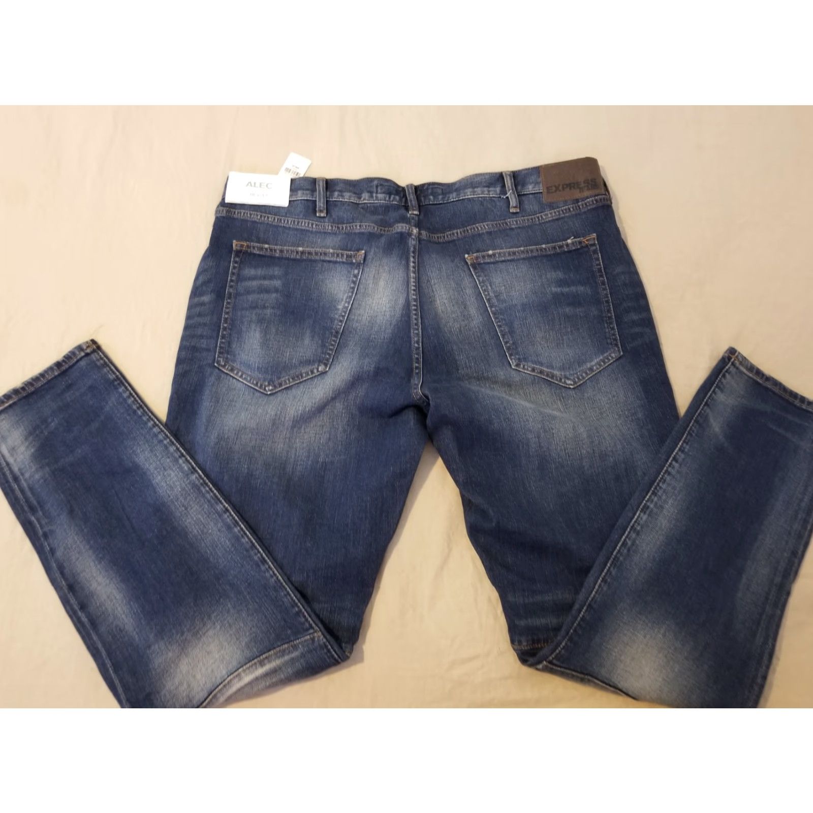 Express Express Jeans Mens 38x32 Skinny Denim High-Quality Stretch 5-Pocket Blue Durable Regular Size United States Spring Summer Fall Winter Size US 38 / EU 54 - 2 Thumbnail