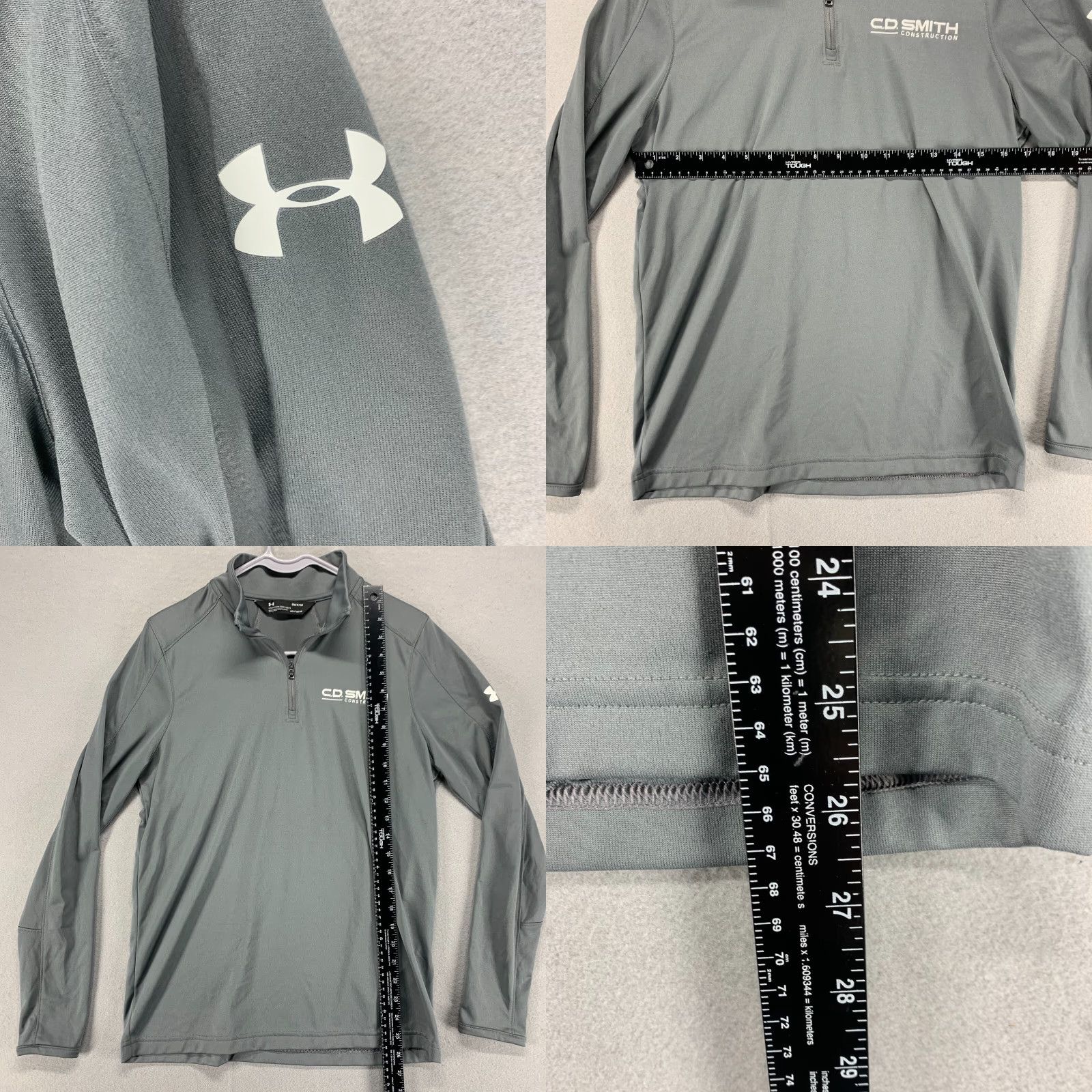 Under Armour Under Armour Shirt Mens Small Gray Pullover Logo Workwear Active Stretch Size US S / EU 44-46 / 1 - 8 Thumbnail