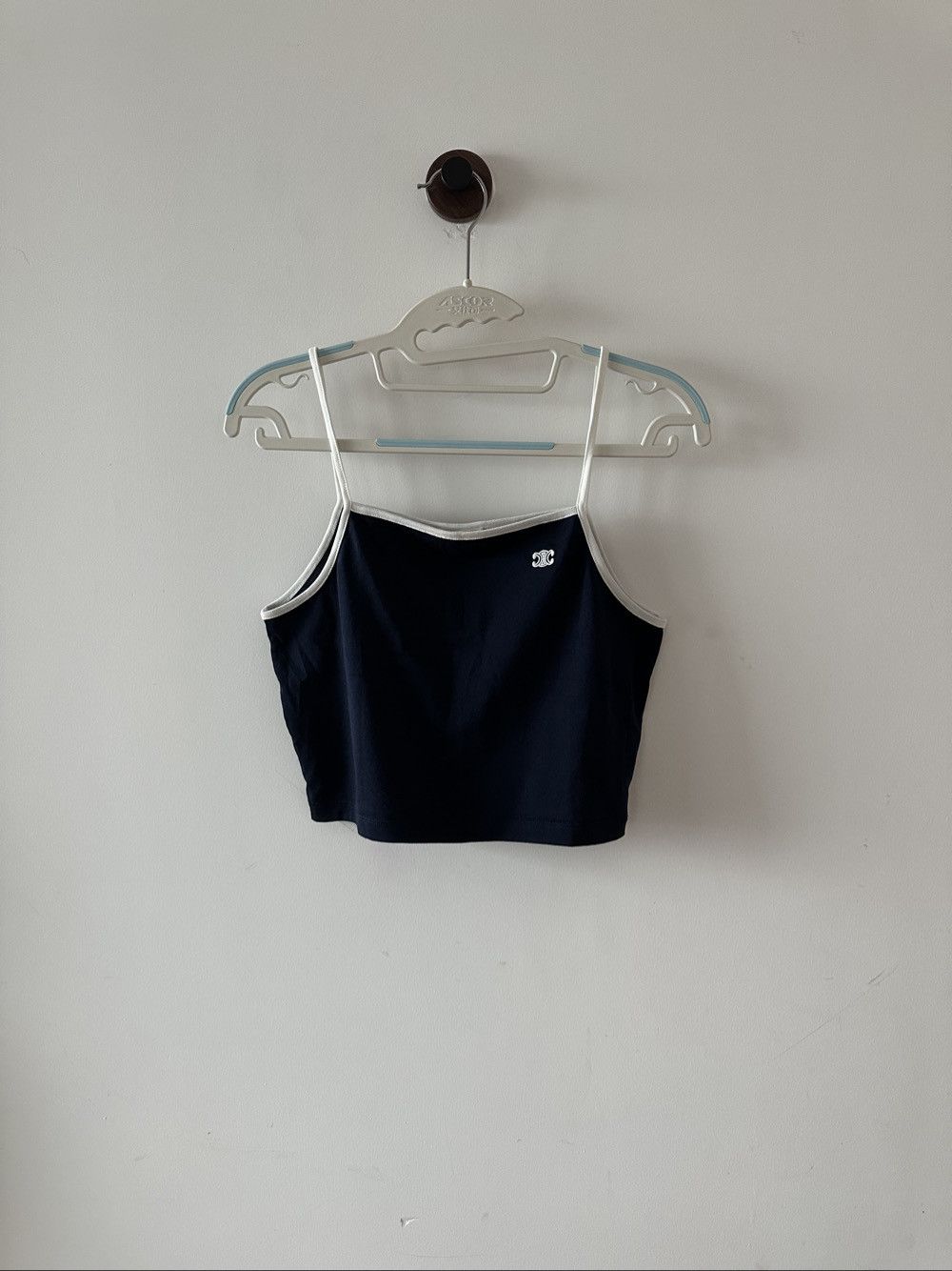 Celine Celine Logo Embroidered Crop Tank Top Size M Size M / US 6-8 / IT 42-44 - 1 Thumbnail