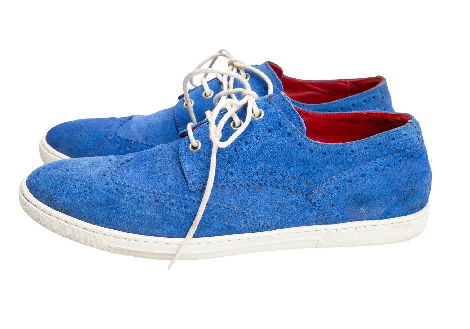 Junya Watanabe Wingtip Suede Shoes in Blue, Size XS (26) Size US 8 / EU 41 - 4 Thumbnail