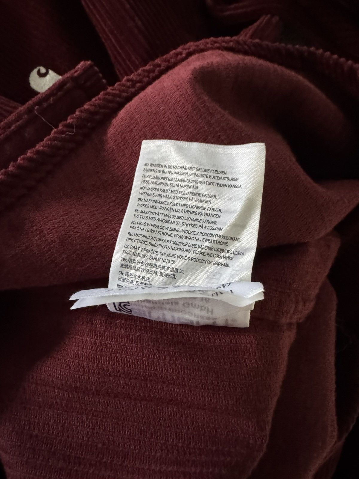 Carhartt Burgundy Carhartt Corduroy Button Up Shirt Thick Soft Medium Size US M / EU 48-50 / 2 - 13 Thumbnail