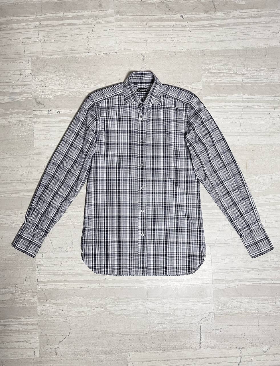 Tom Ford Tom Ford Classic Casual Check Grey Shirt Size US M / EU 48-50 / 2 - 2 Thumbnail