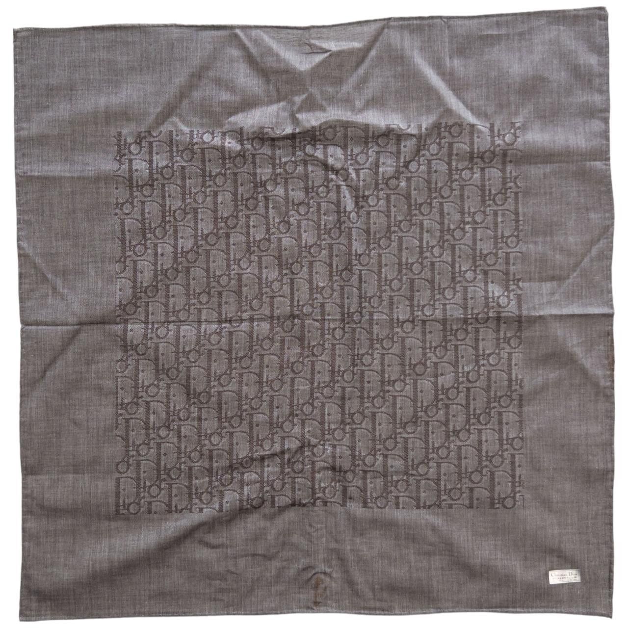 Dior Vintage Christian Dior Silk Monogram Scarf | Grailed