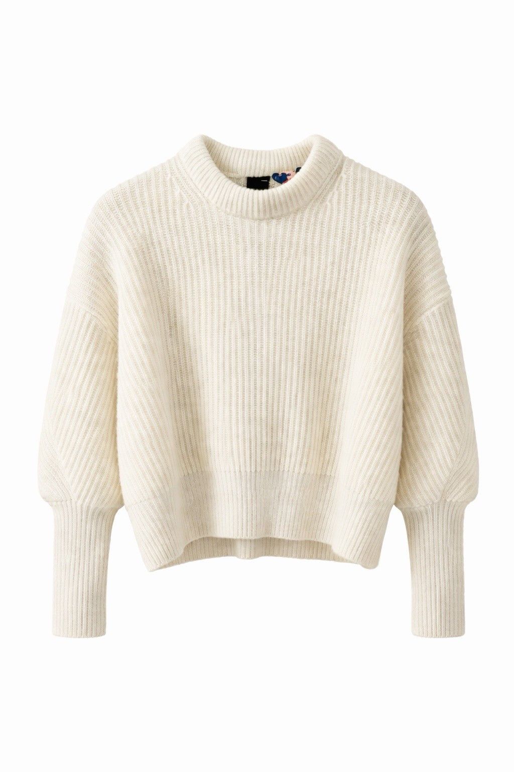 NakedCashmere Naked Cashmere NONAME Chloe Zip Back Cashmere Sweater Ivory Size S / US 4 / IT 40 - 2 Thumbnail