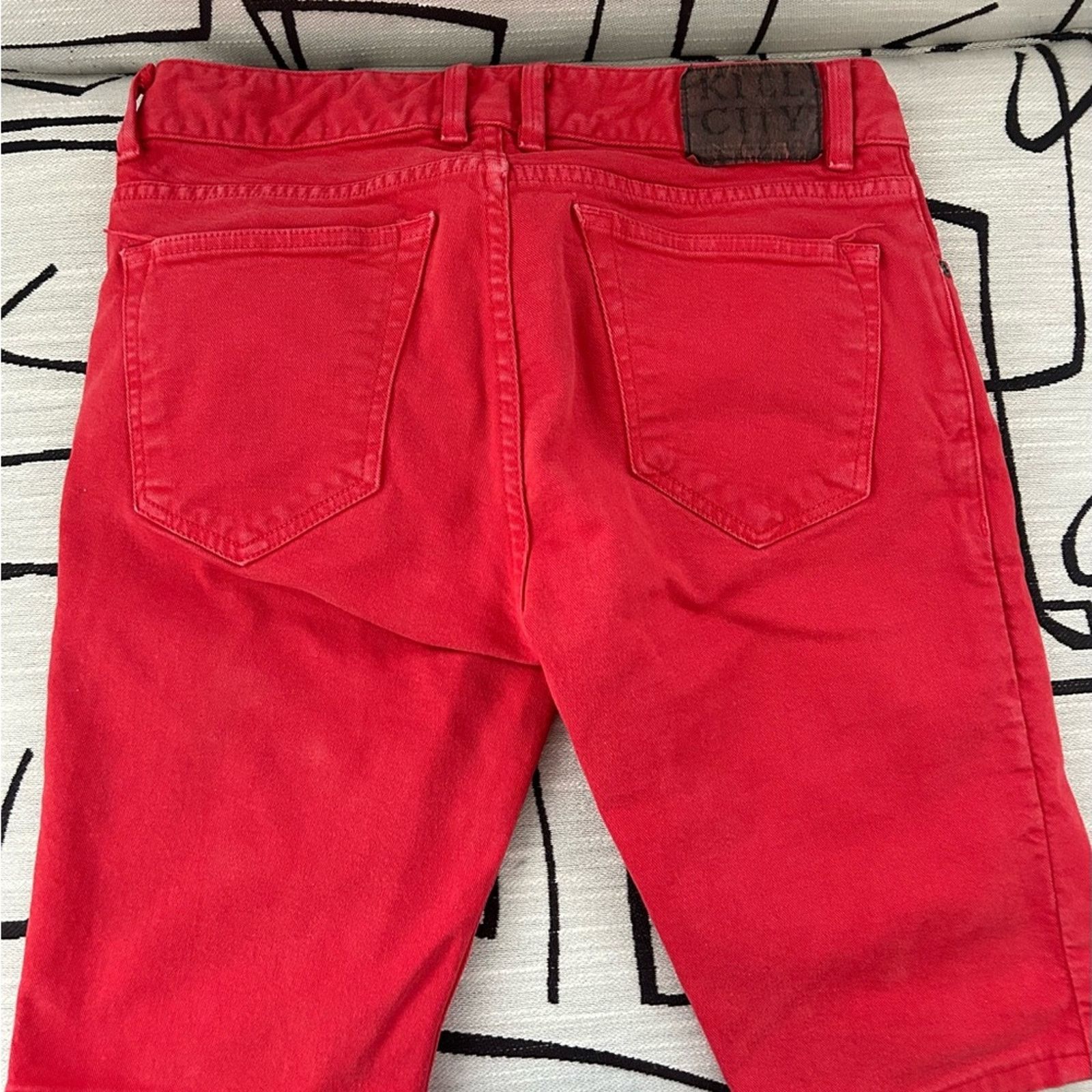 Kill City Kill city conspirators unisex Orange denim jean shorts W32 Size US 32 / EU 48 - 3 Thumbnail