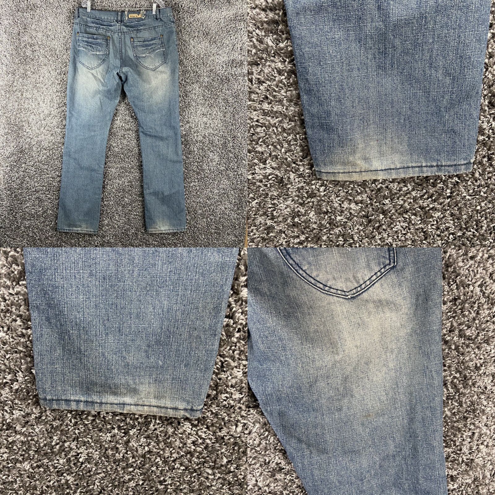 Vintage VINTAGE Indigo 30 Blue Jeans Men’s 38x34 Regular Straight Denim Pants Men Size US 38 / EU 54 - 8 Thumbnail