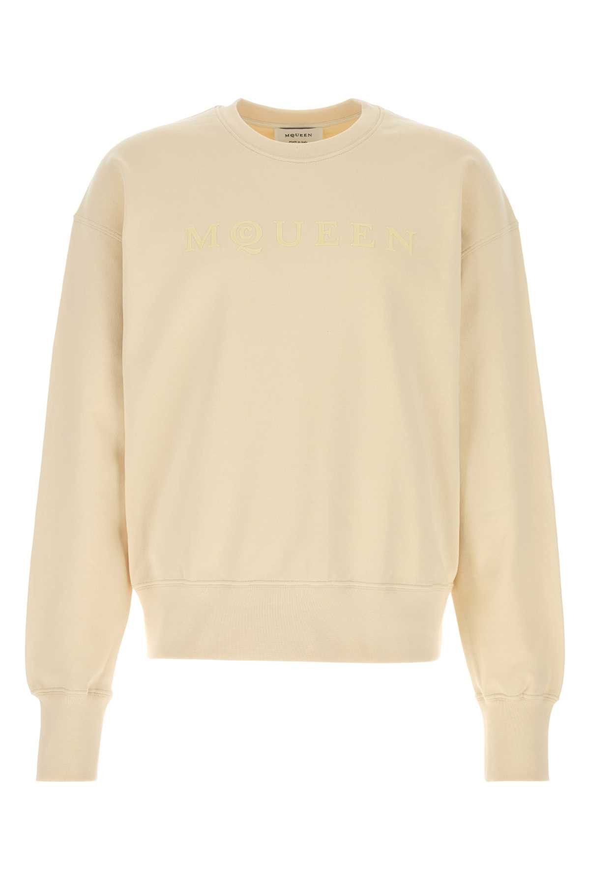 Alexander McQueen Cream Cotton Sweatshirt Size US M / EU 48-50 / 2 - 1 Thumbnail