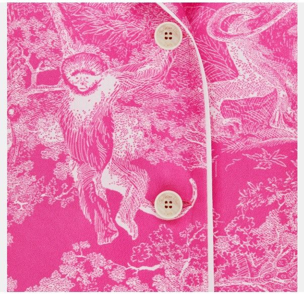 Dior o1w1db10924 Chez Moi Short-Sleeved Shirt in Pink Size XS / US 0-2 / IT 36-38 - 3 Thumbnail