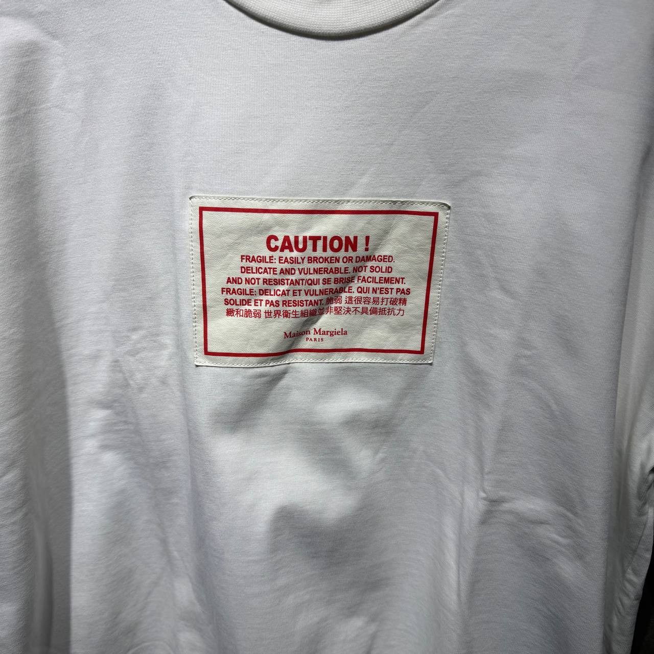 Maison Margiela Maison Margiela Line 10 Caution Tee Size US XXL / EU 58 / 5 - 2 Thumbnail