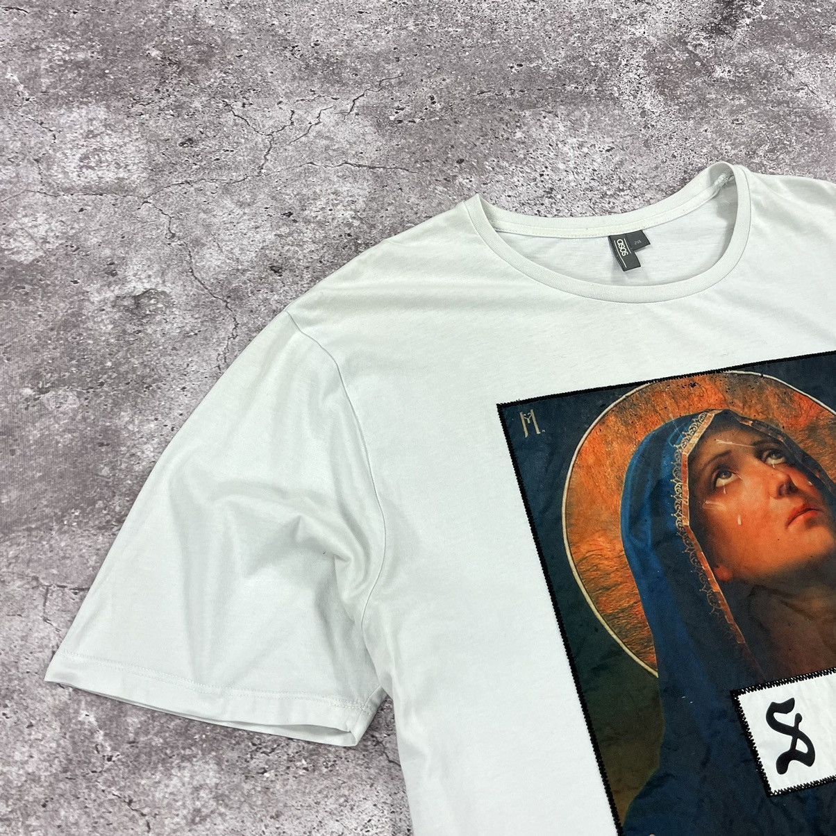 Asos ASOS T-Shirt Virgin Mary “Saints” Big Logo White Size 2XL Size US XXL / EU 58 / 5 - 4 Thumbnail