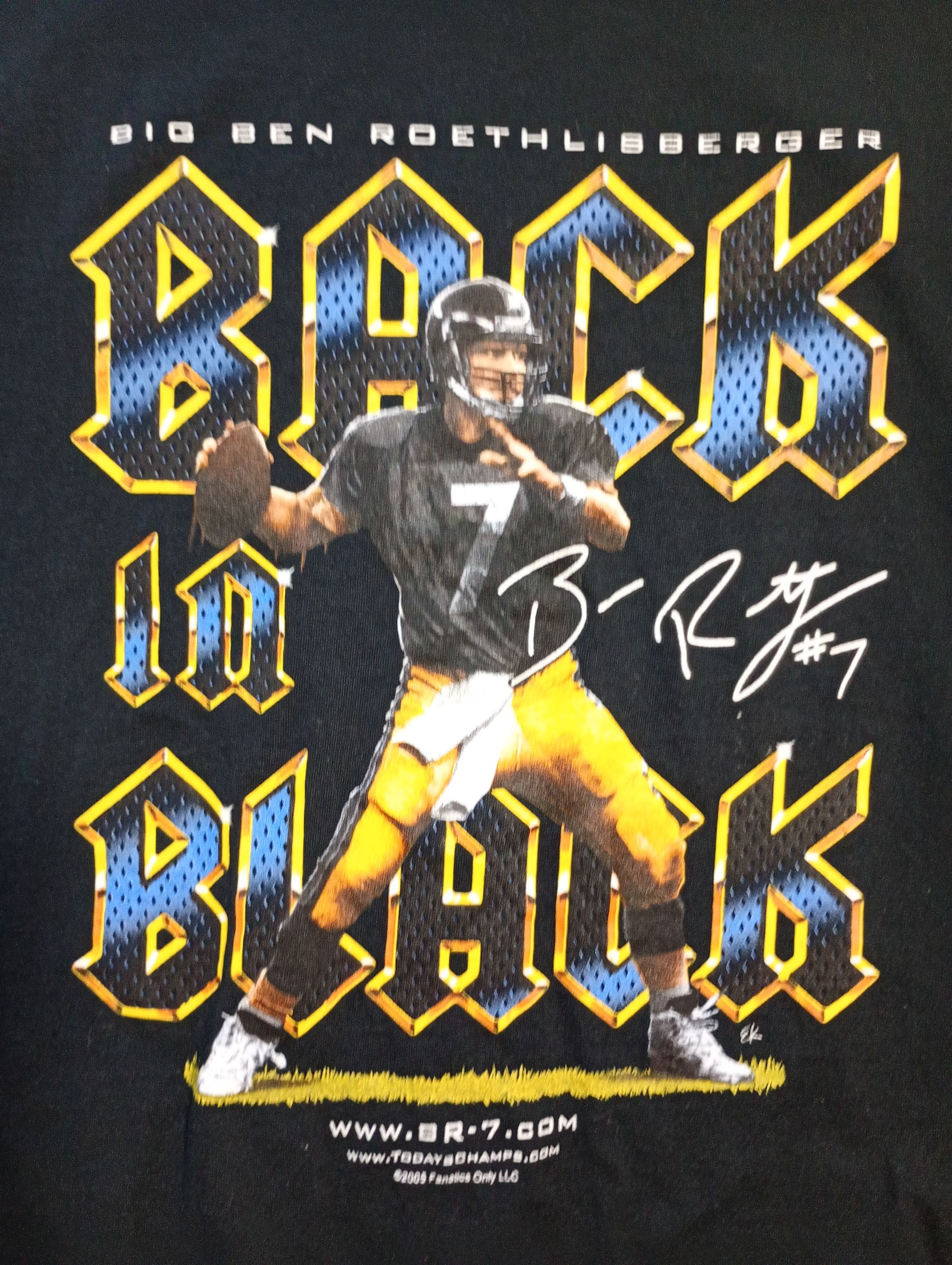Gildan Gildan NFL Big Ben Back in Black T-Shirt 2005 Size US M / EU 48-50 / 2 - 8 Thumbnail