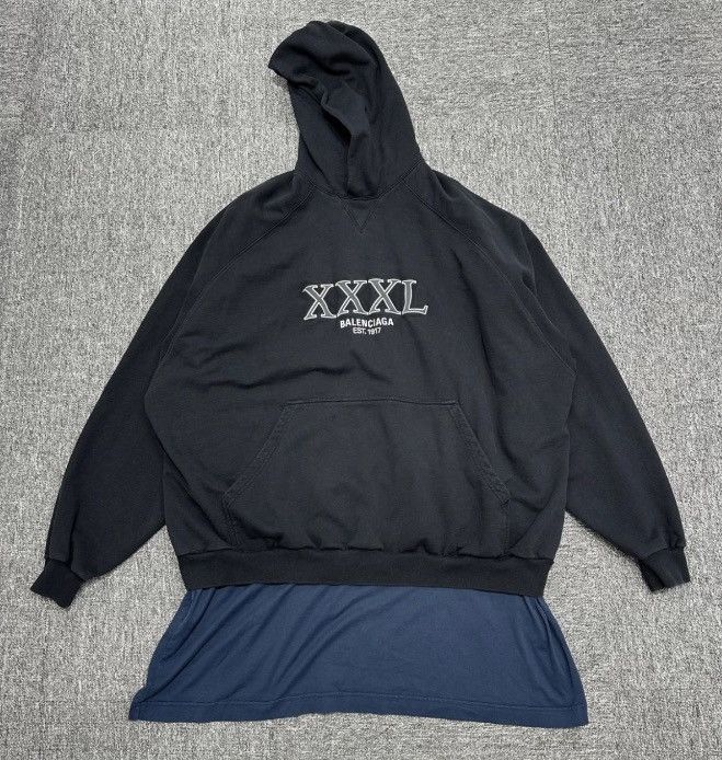 Balenciaga Balenciaga XXXL double layer hoodie | Grailed