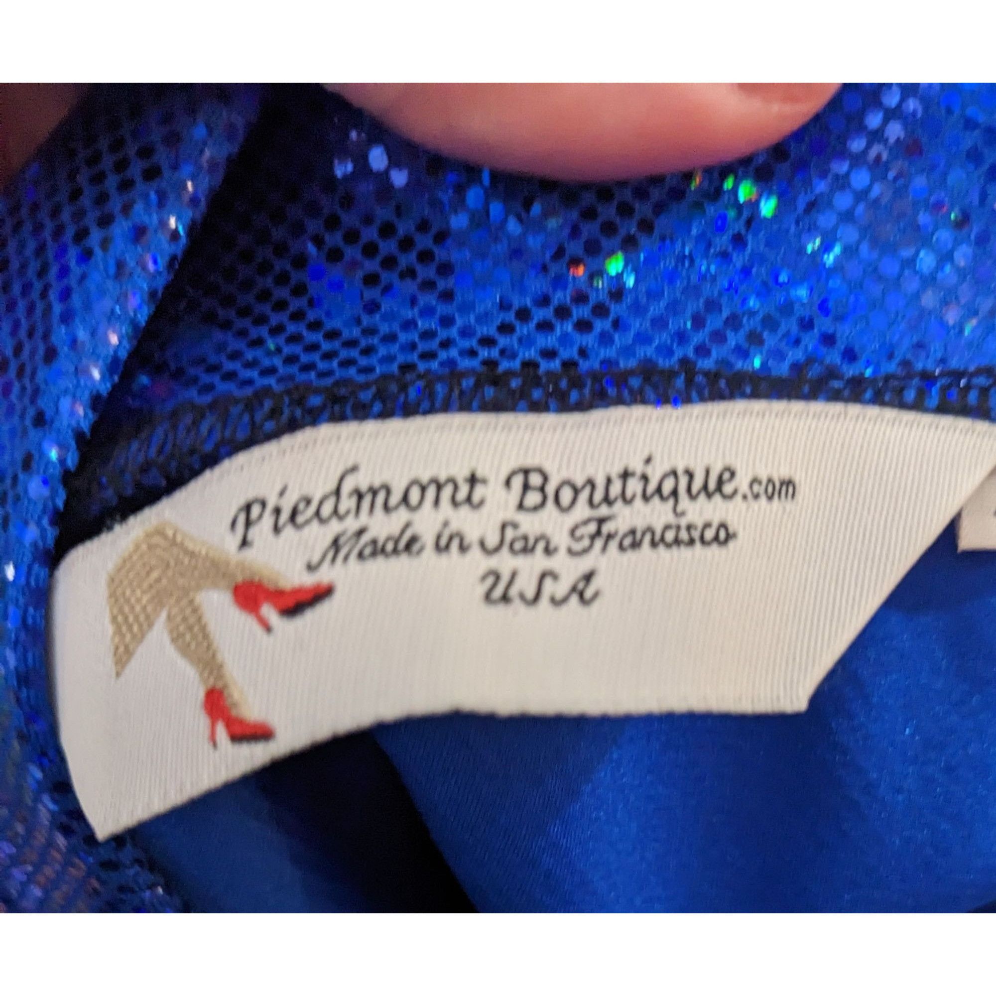 Other Piedmont Boutique San Francisco Holographic Blue Skater Skir Size 27" / US 4 / IT 40 - 8 Thumbnail
