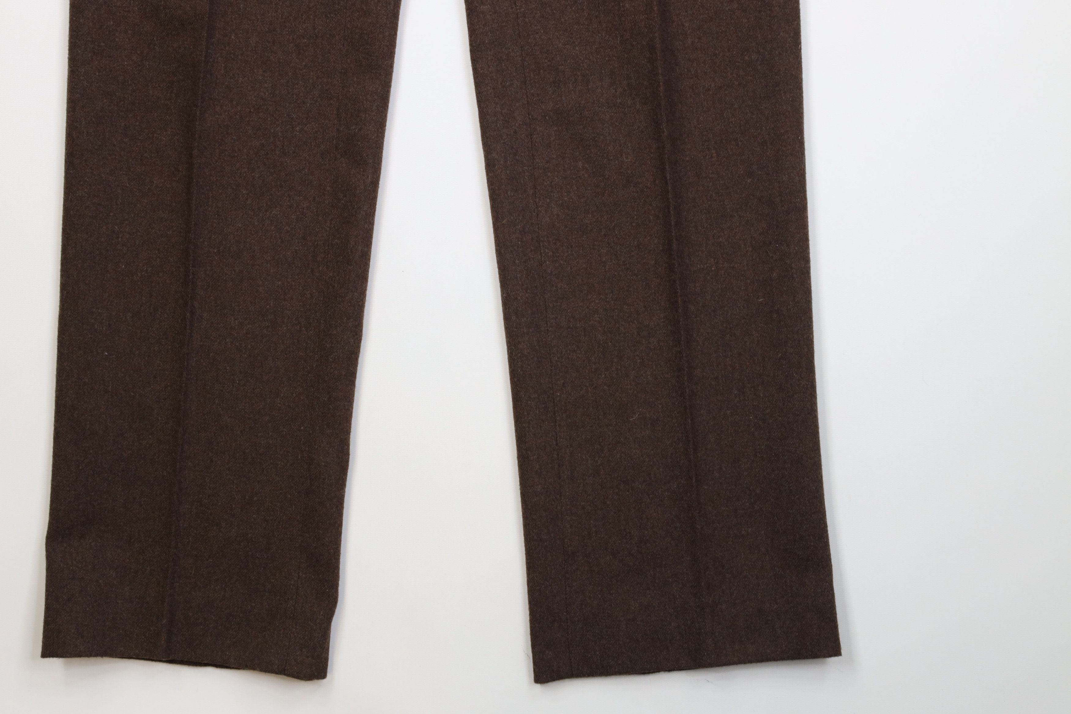 Vintage Vintage 70s Streetwear Wool Wide Leg Chino Pants Brown USA Size US 34 / EU 50 - 5 Thumbnail