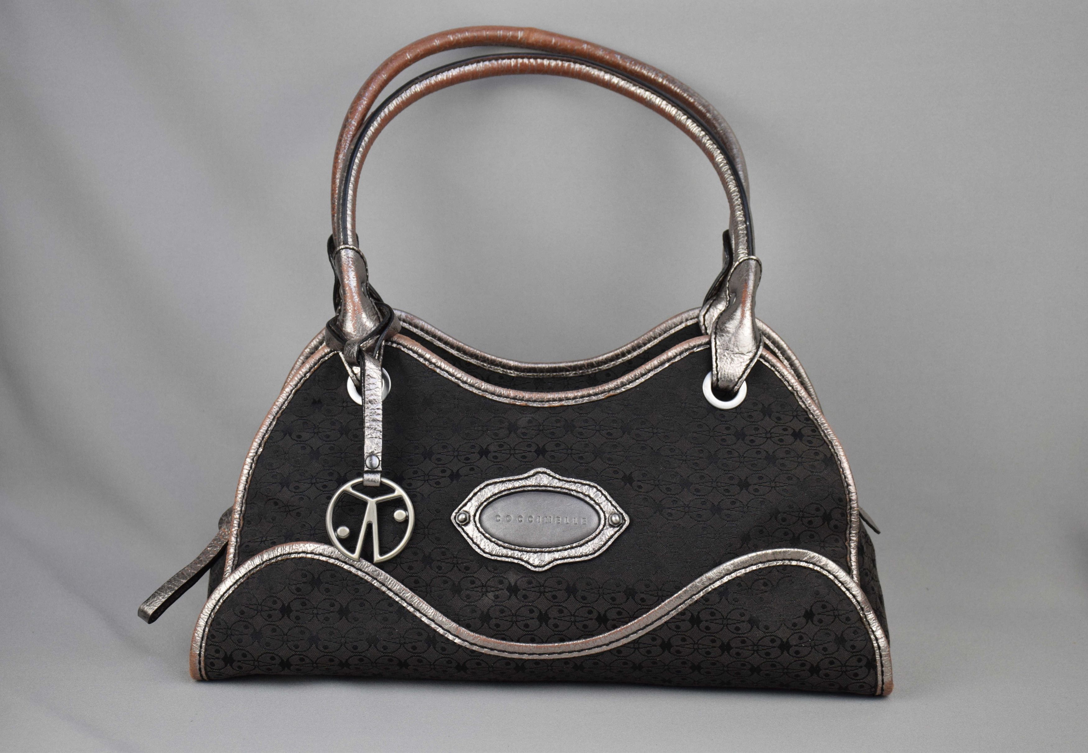 Other Coccinelle Bag Gray Fabric Branded Designer Handbag Zip Size ONE SIZE - 3 Thumbnail