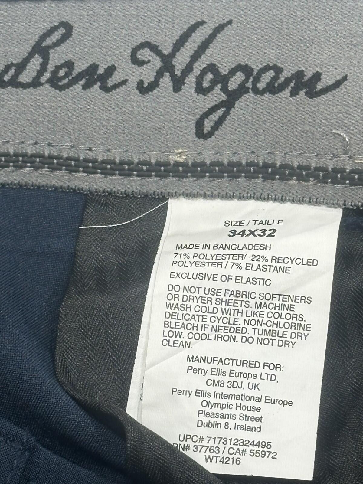 Other Ben Hogan Straight Elastic Athletic Pants Blue Mens 34/32 Size US 32 / EU 48 - 6 Thumbnail