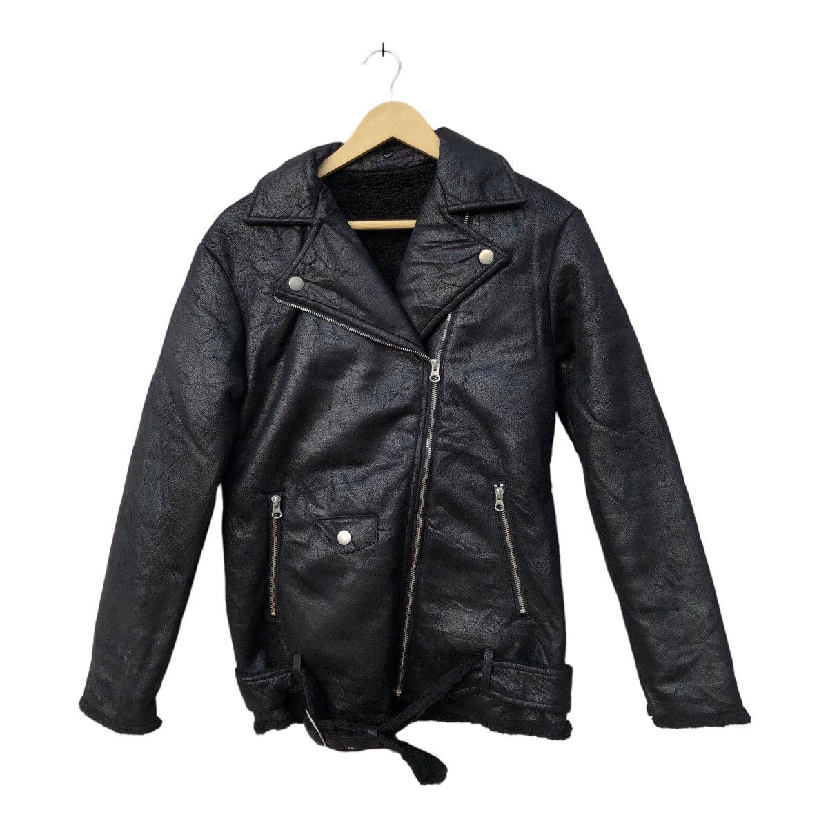 Japanese Brand Shearling Punks Jacket SLY Nice Black Size US S / EU 44-46 / 1 - 1 Thumbnail