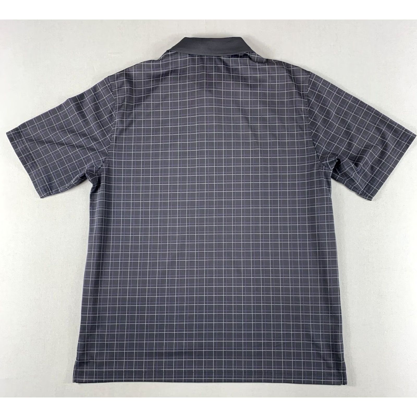 Vintage Walter Hagen Polo Golf Shirt Mens Large Gray check Polyester Short Sleeve Size US L / EU 52-54 / 3 - 6 Thumbnail
