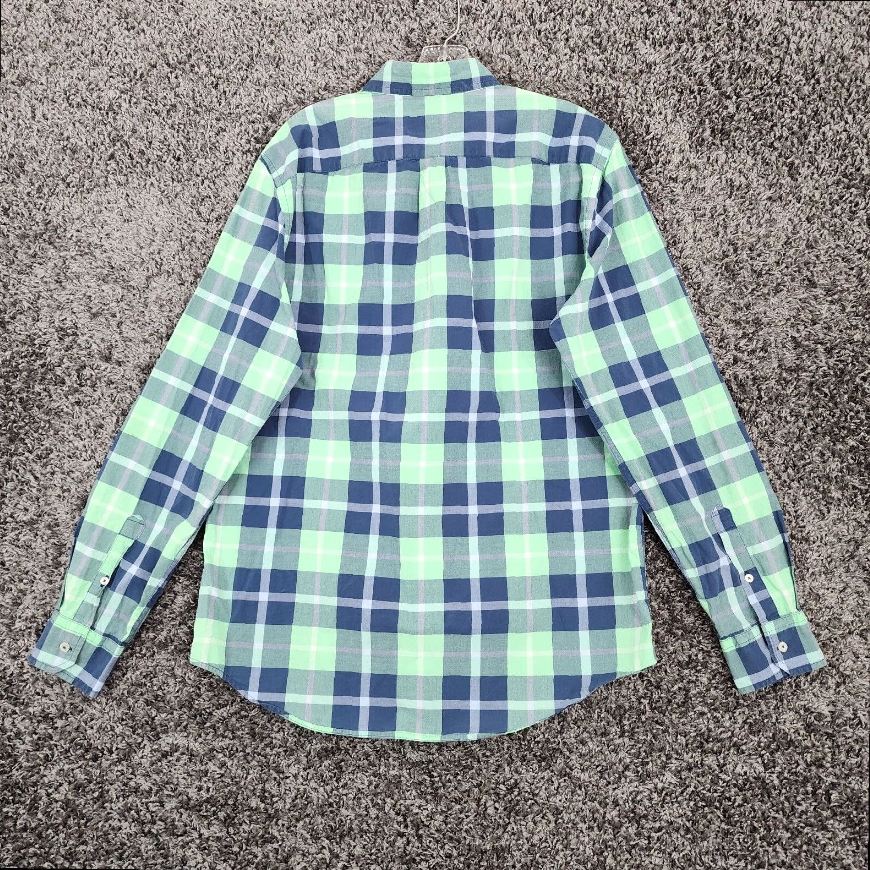American Eagle Outfitters American Eagle Plaid Button Up Shirt Mens Long Sleeve Big & Tall Green Blue Size US L / EU 52-54 / 3 - 5 Thumbnail