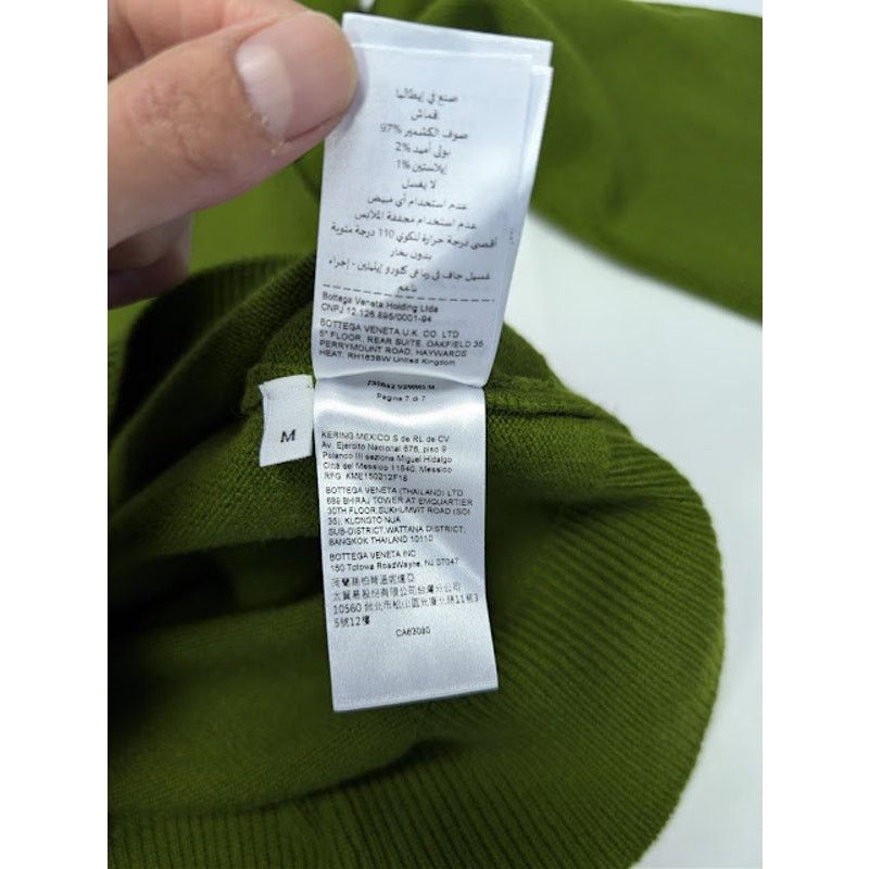 Bottega Veneta o1rshd1 Classic Cashmere Sweater in Olive Green Size US M / EU 48-50 / 2 - 22 Thumbnail