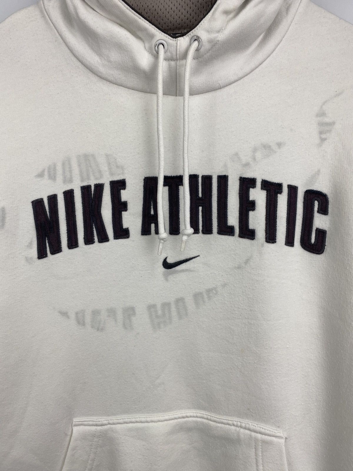 Nike 🇺🇸 Vintage 90s Nike Athletics Boxy Hoodie Rare Retro Hype Y2K Size US S / EU 44-46 / 1 - 4 Thumbnail