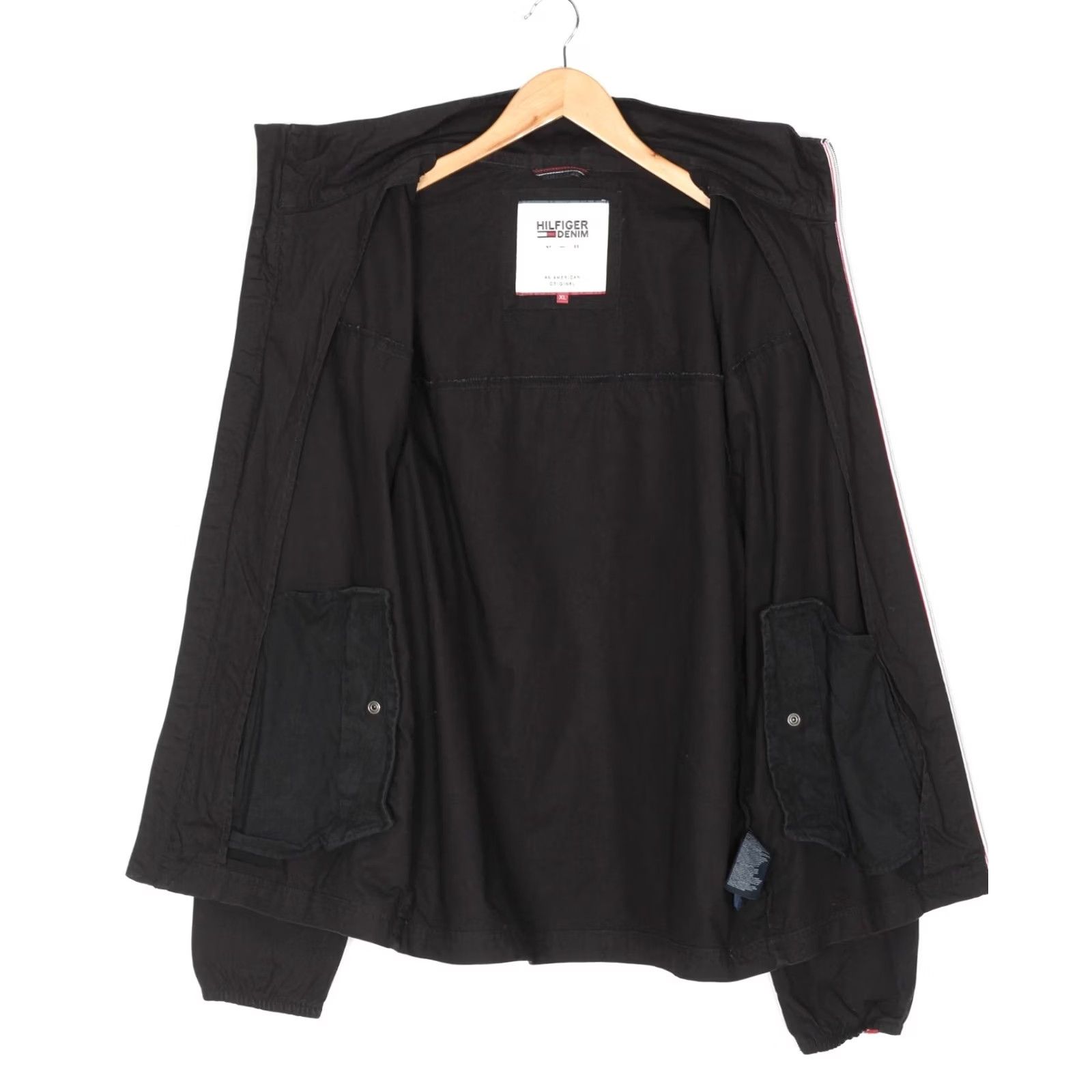Tommy Hilfiger TOMMY HILFIGER Denim Jacket Men XL MJ5819 Jacket Mens XL Black Denim Jacket Size US XL / EU 56 / 4 - 4 Thumbnail