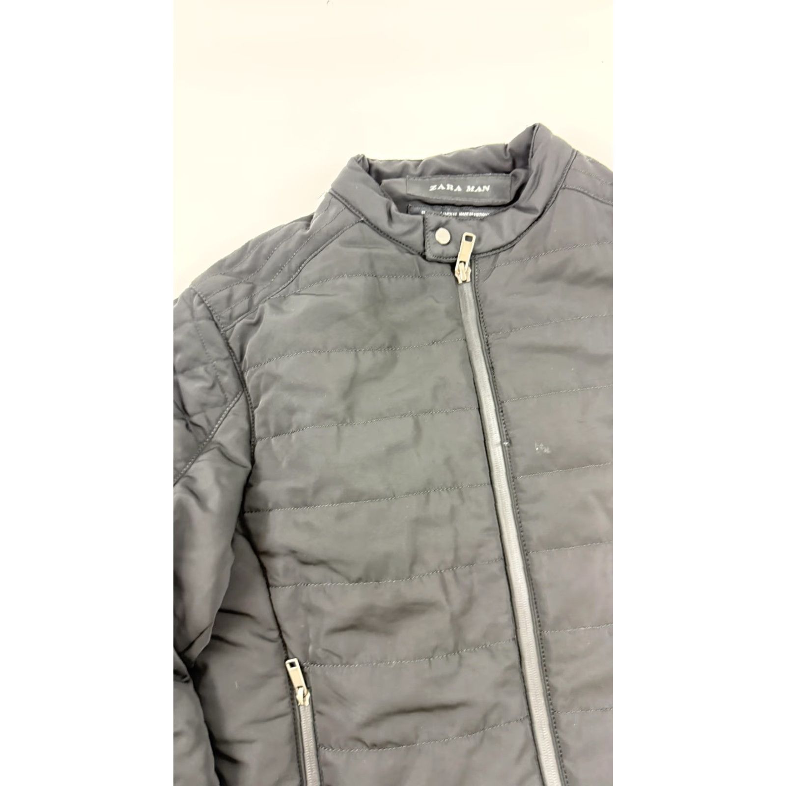 Zara Zara Jacket Mens Large Black Quilted Puffer Moto Zip Pockets Lightweight Jacket Mens Black Quilted Puffer Zip Pockets Lightweight Size US L / EU 52-54 / 3 - 4 Thumbnail