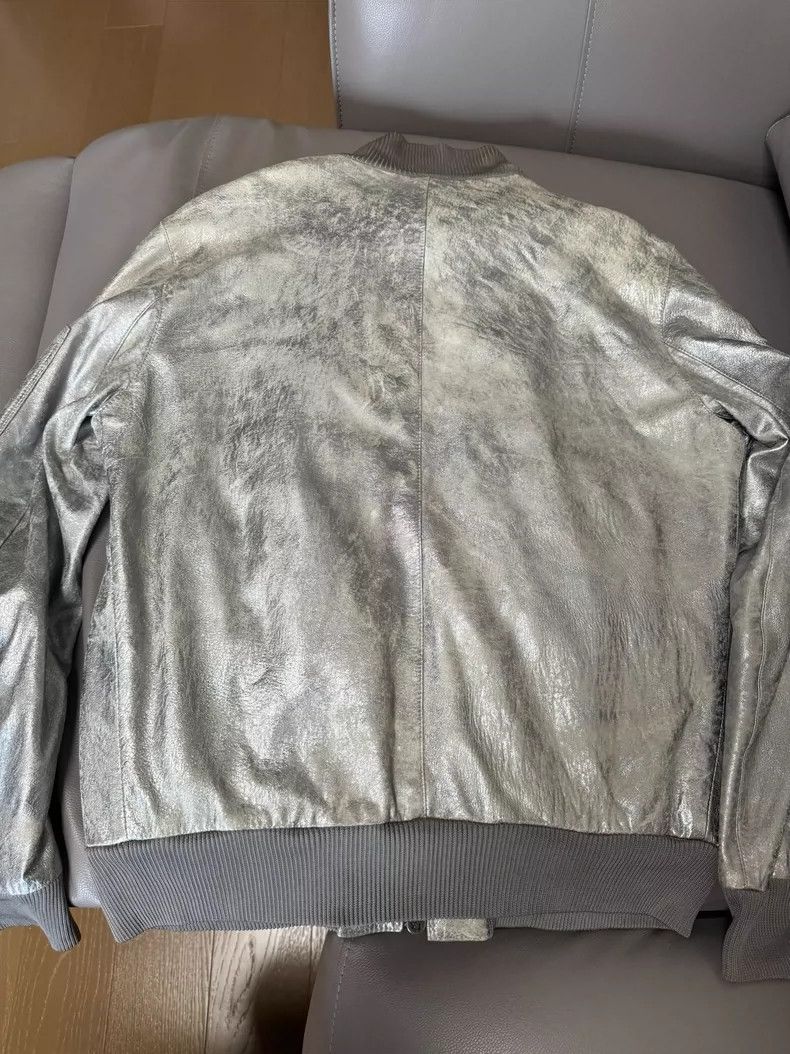 Alexander McQueen Alexander Mcqueen Silver cracked cowhide motorcycle jacket Size US M / EU 48-50 / 2 - 3 Thumbnail