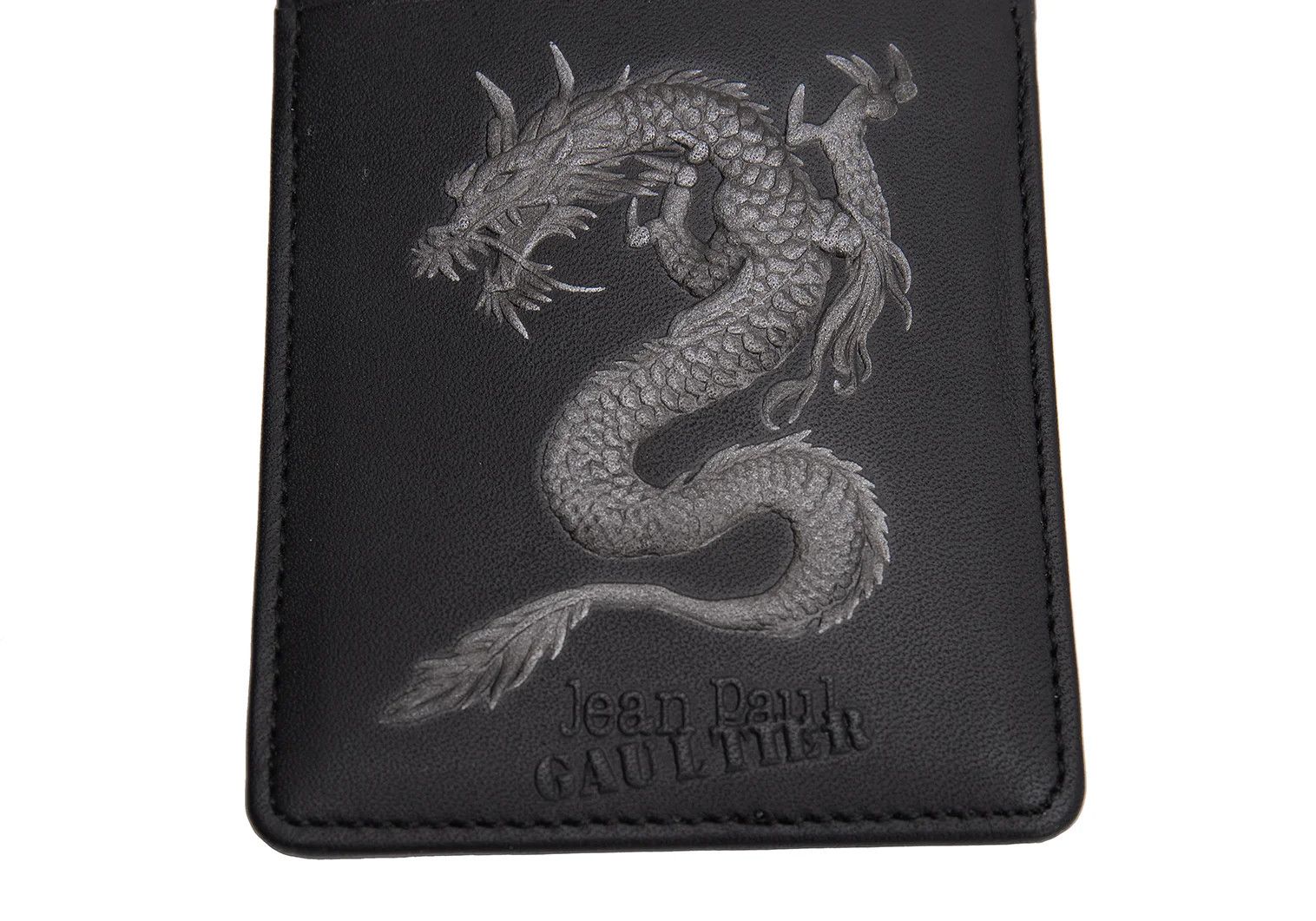 Jean Paul Gaultier Dragon-Embossed Pass Case in Black Size ONE SIZE - 7 Thumbnail