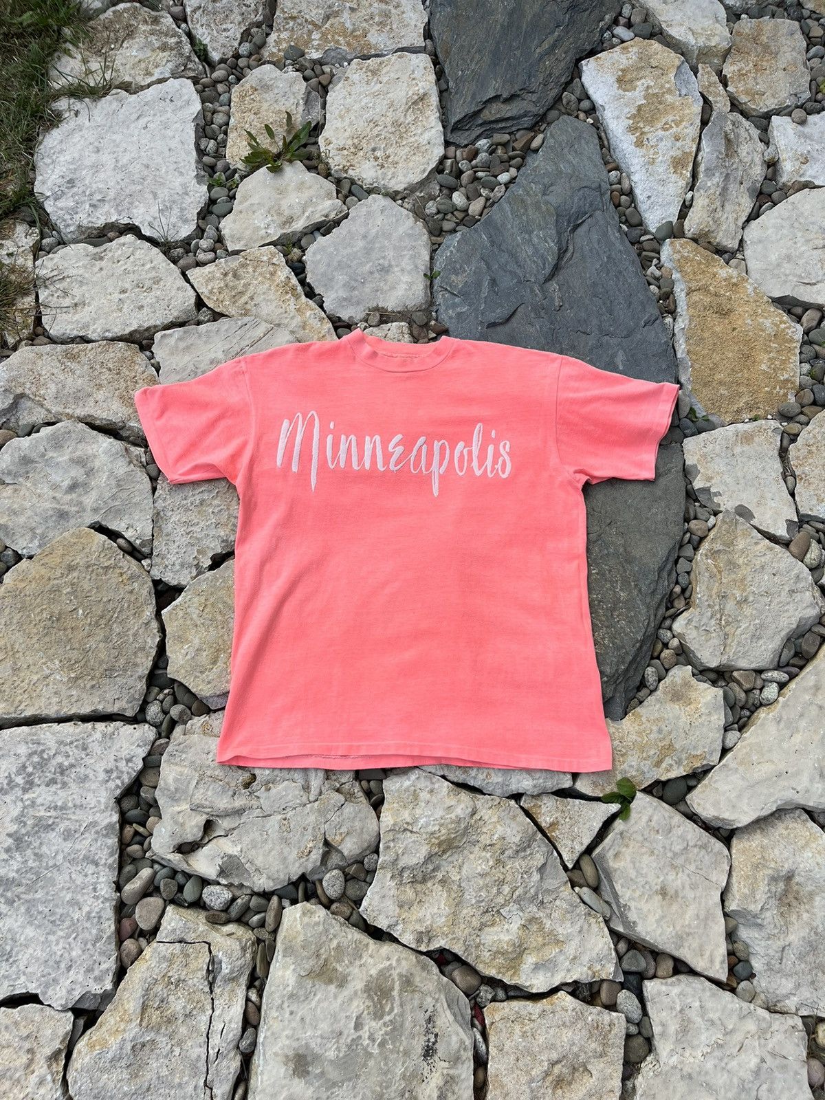 Hanes × Vintage Vintage 90s Hanes beefy tee Minneapolis y2k dyed t-shirt USA Size US L / EU 52-54 / 3 - 1 Thumbnail