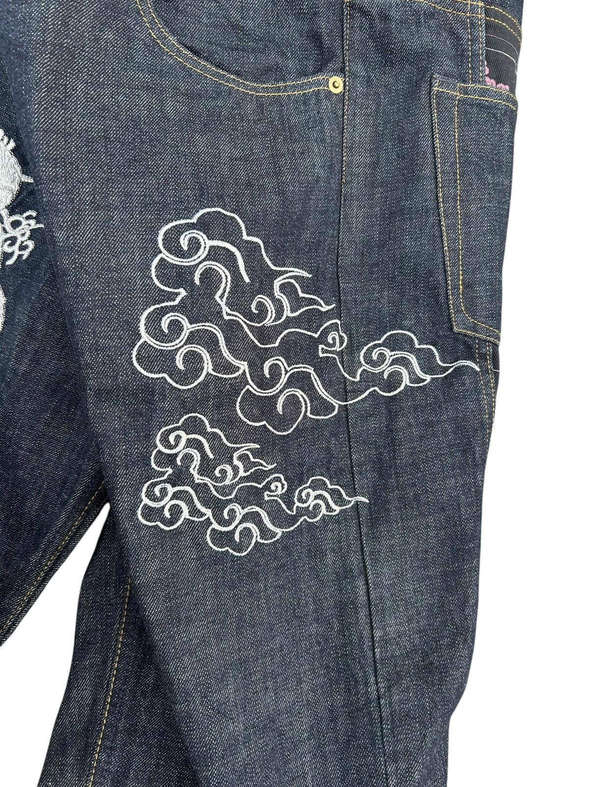 Kapital RARE' KARAKURI Japanese Embroidered Vintage Denim Jeans Size US 42 / EU 58 - 13 Thumbnail