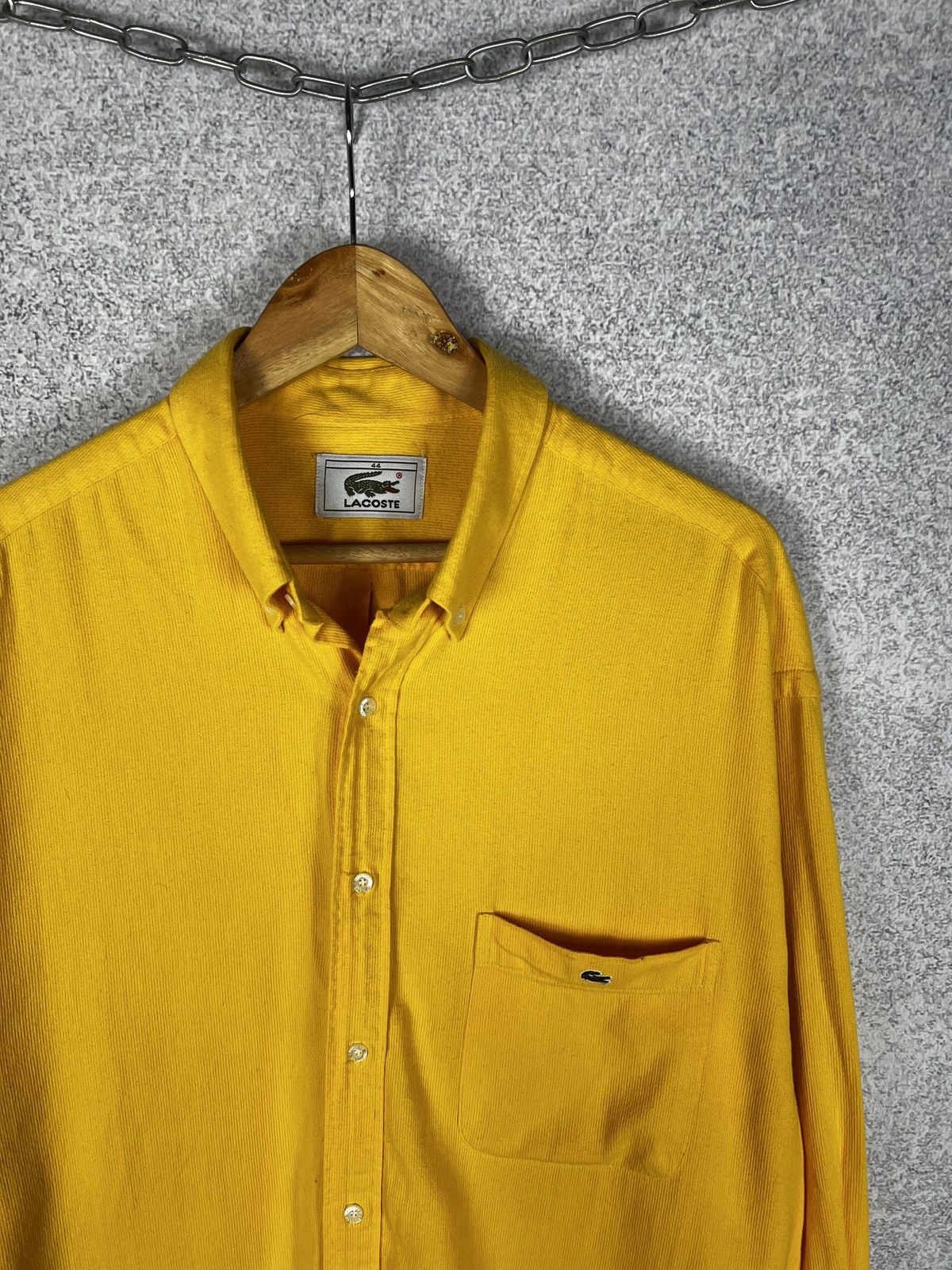 Lacoste Vintage Lacoste Corduroy Velvet Long Sleeve Shirt Size US XL / EU 56 / 4 - 2 Thumbnail